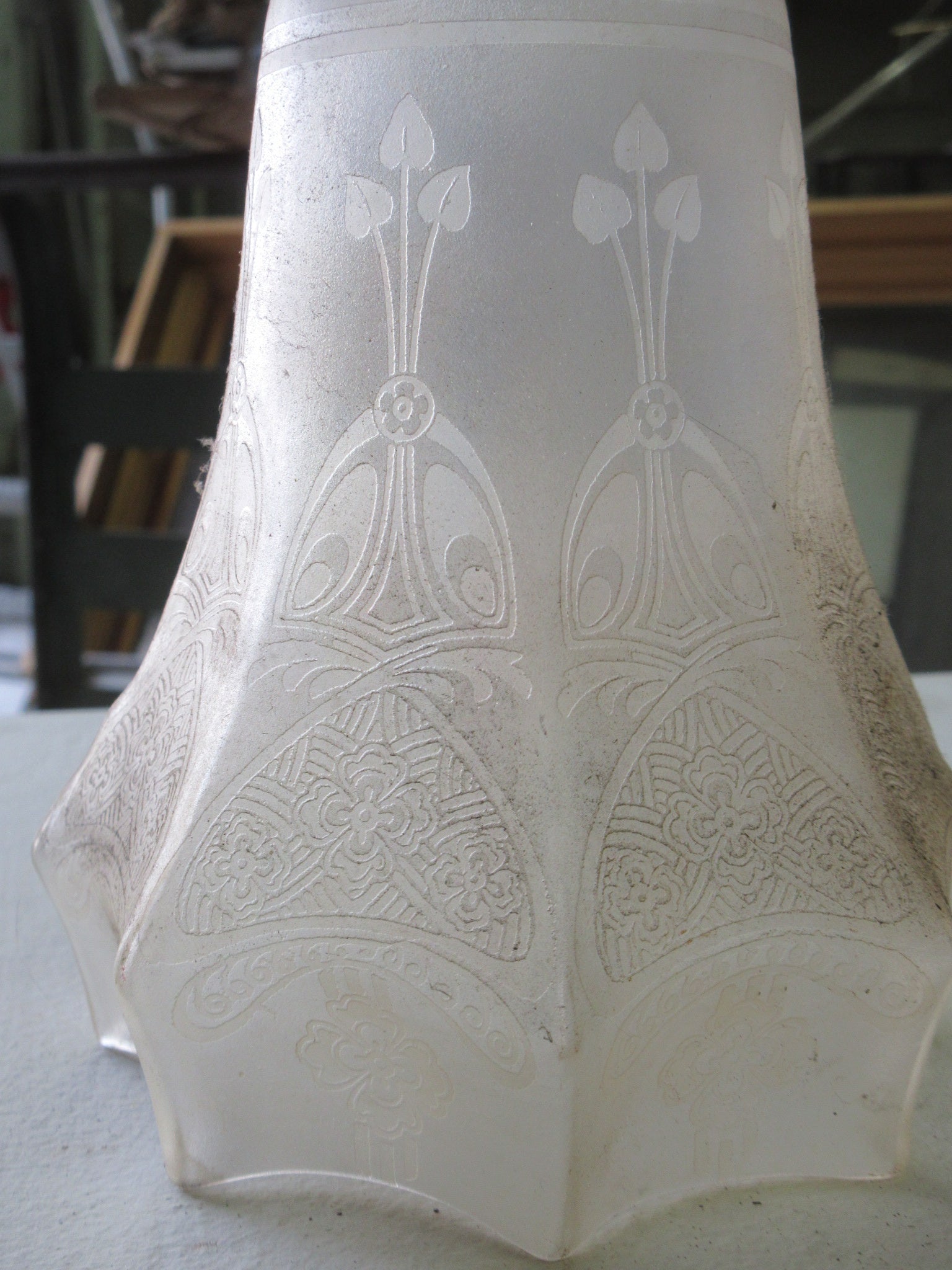 Art Deco Etched Tulip Light Shade