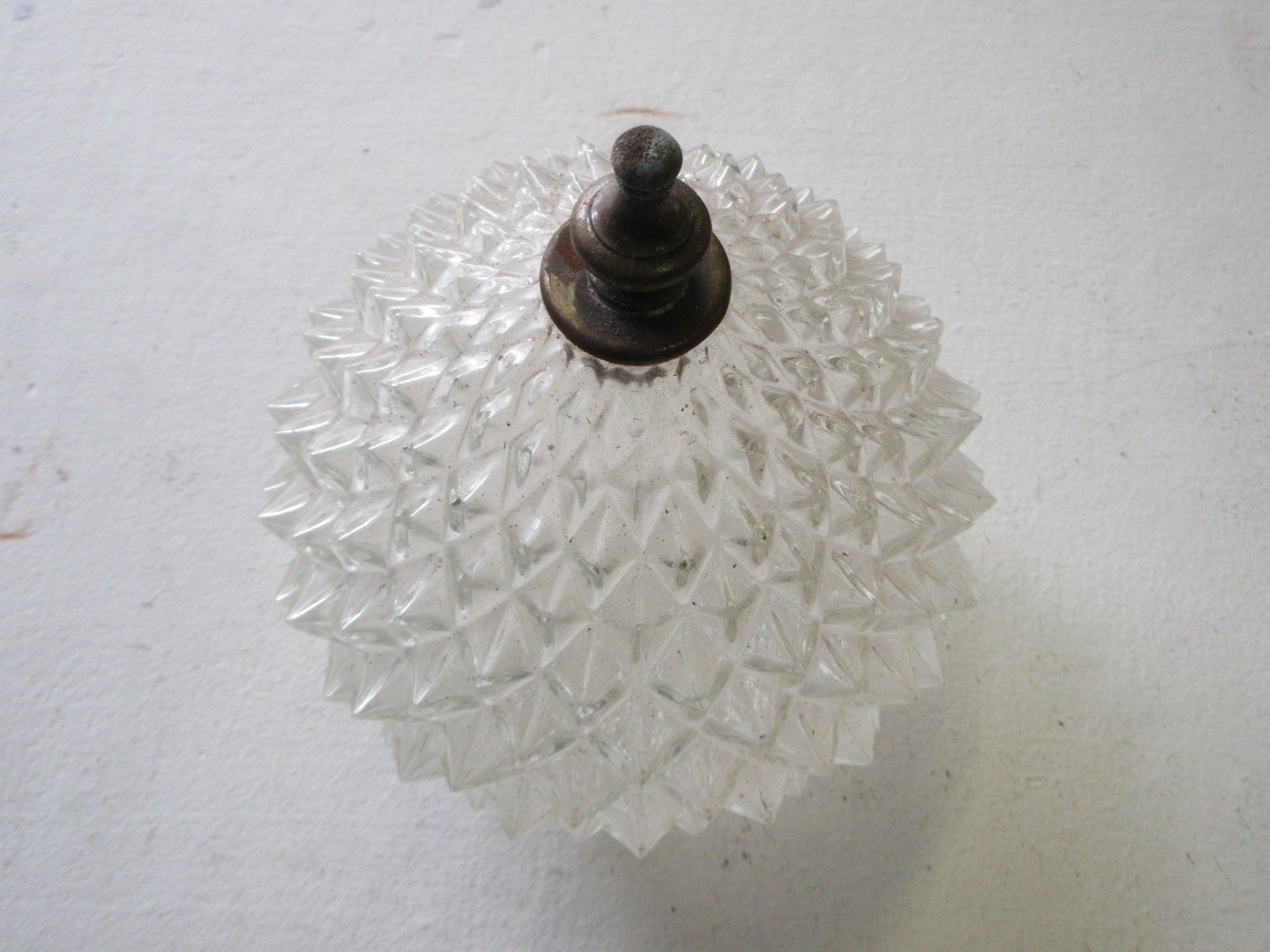 Vintage Diamond Cut Atomic Glass Shade