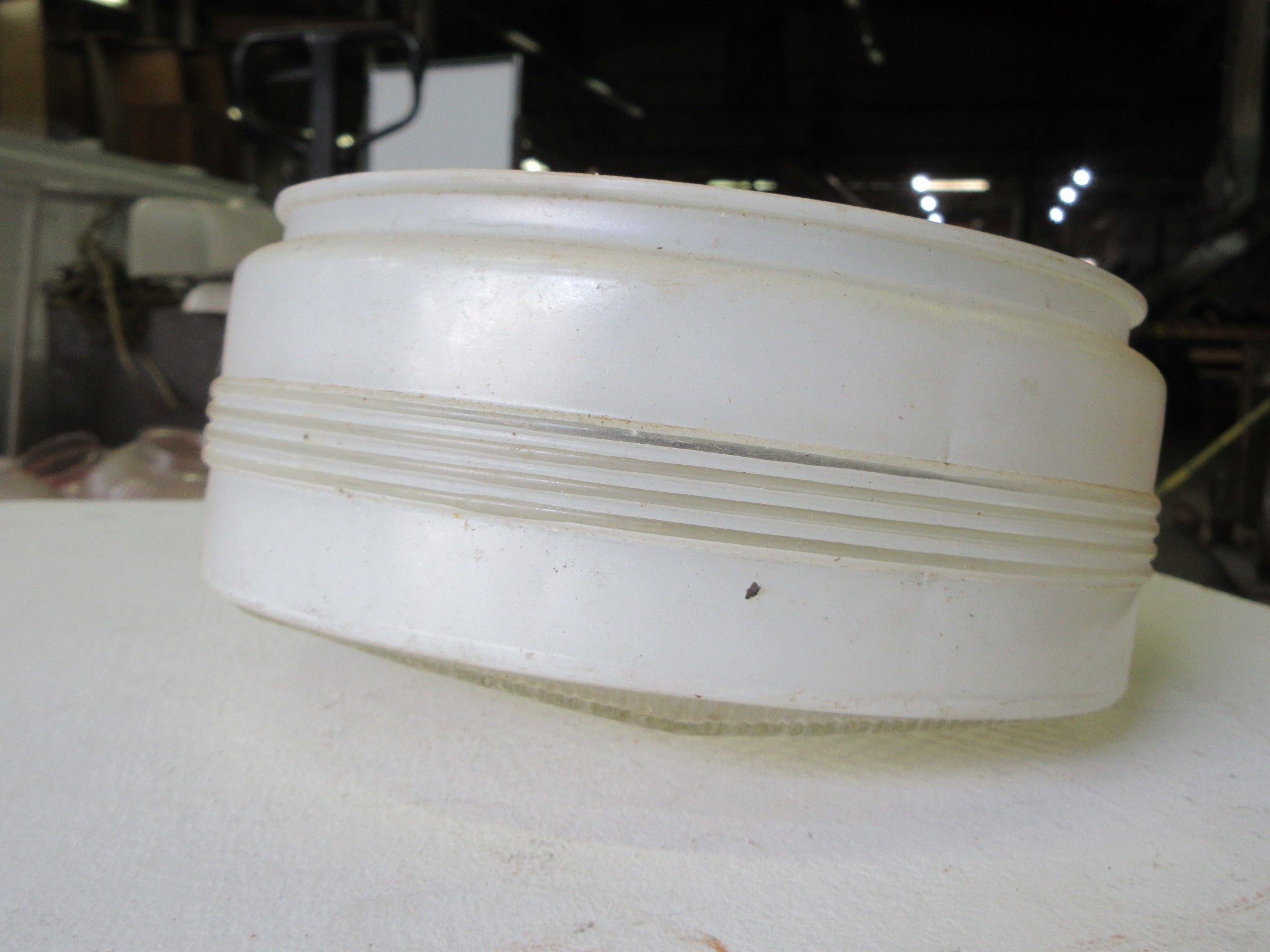 Faceted Mid Century Glass Light Shade