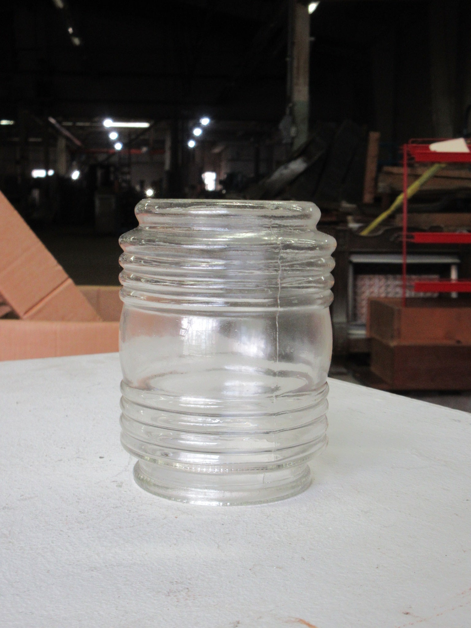 Vintage Ribbed Jelly Jar Light Shade
