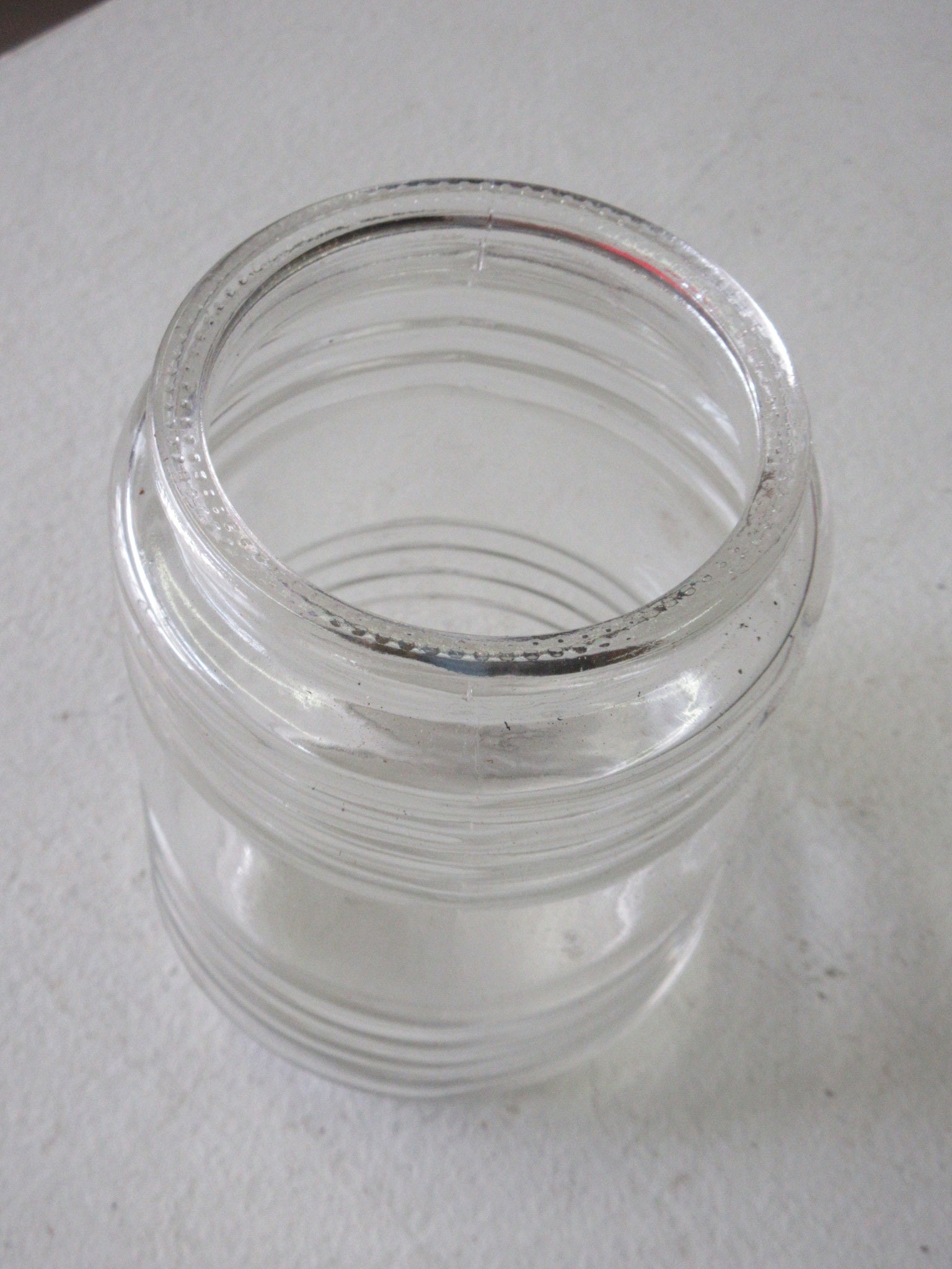 Vintage Ribbed Jelly Jar Light Shade