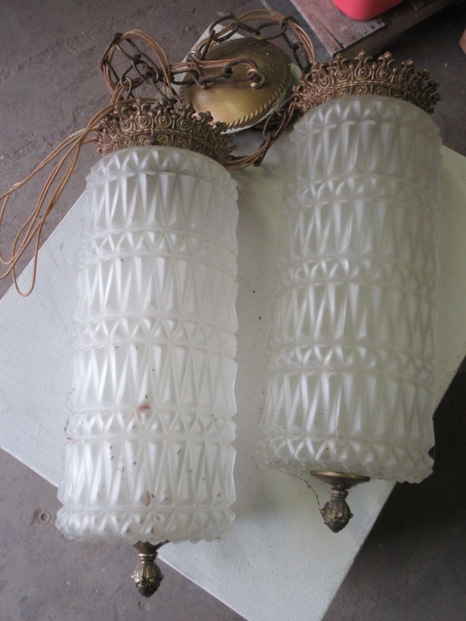 French Provincial Double Hanging Swag Light Fixture