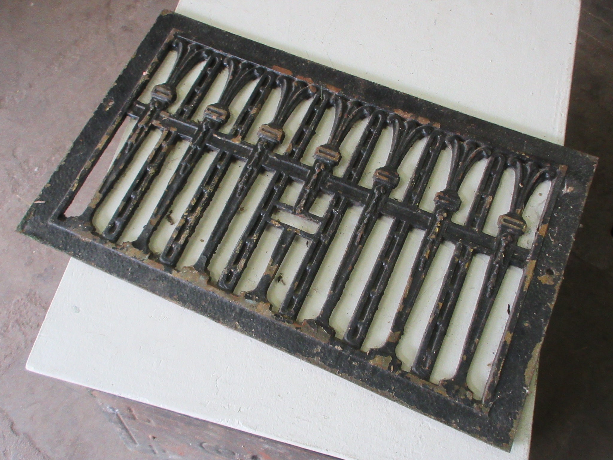Antique Cast Iron Fireplace Grate