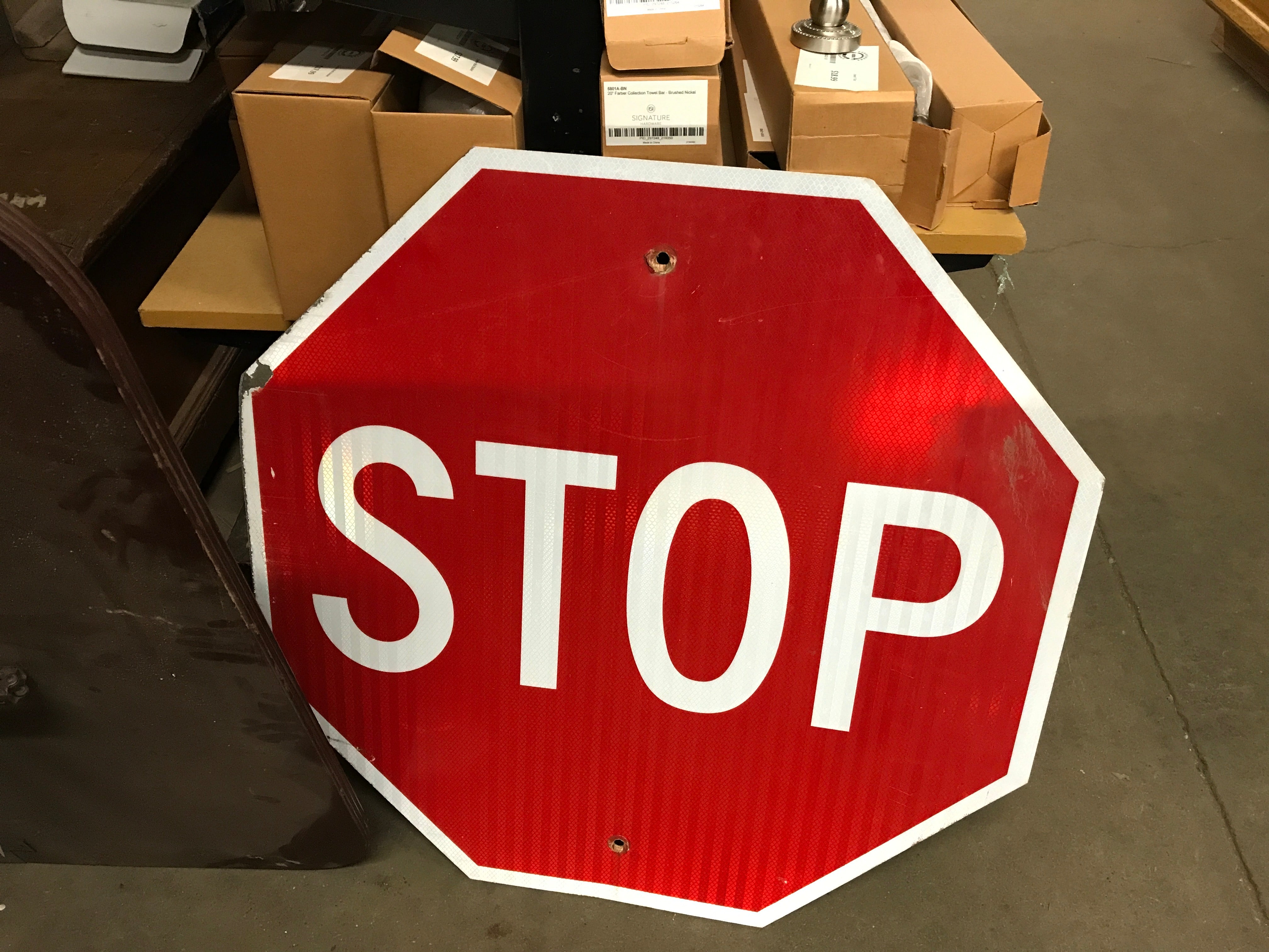 Salvaged Stop Sign