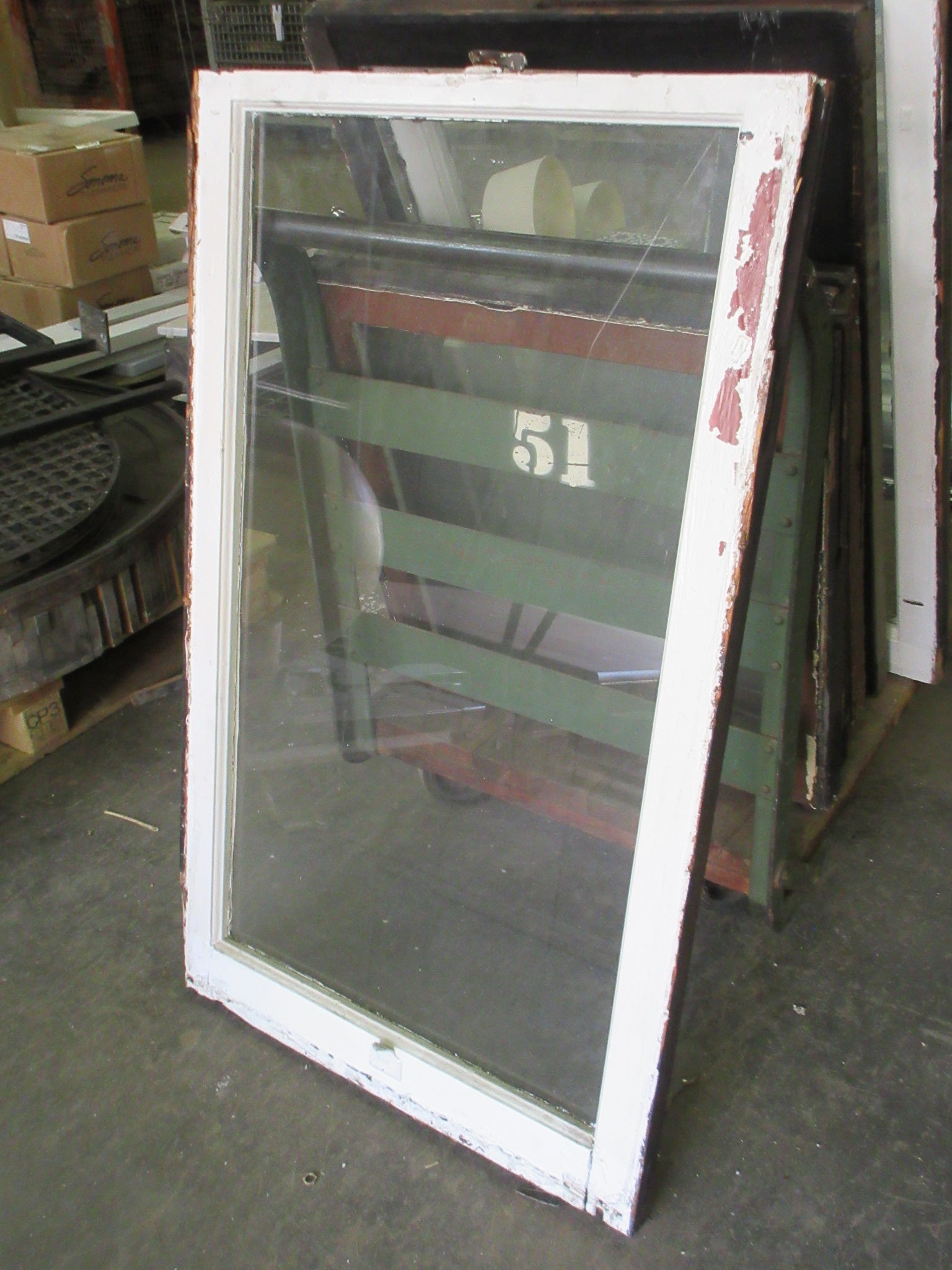 Wood Frame Sash Window 24 1/4" x 40 1/4"