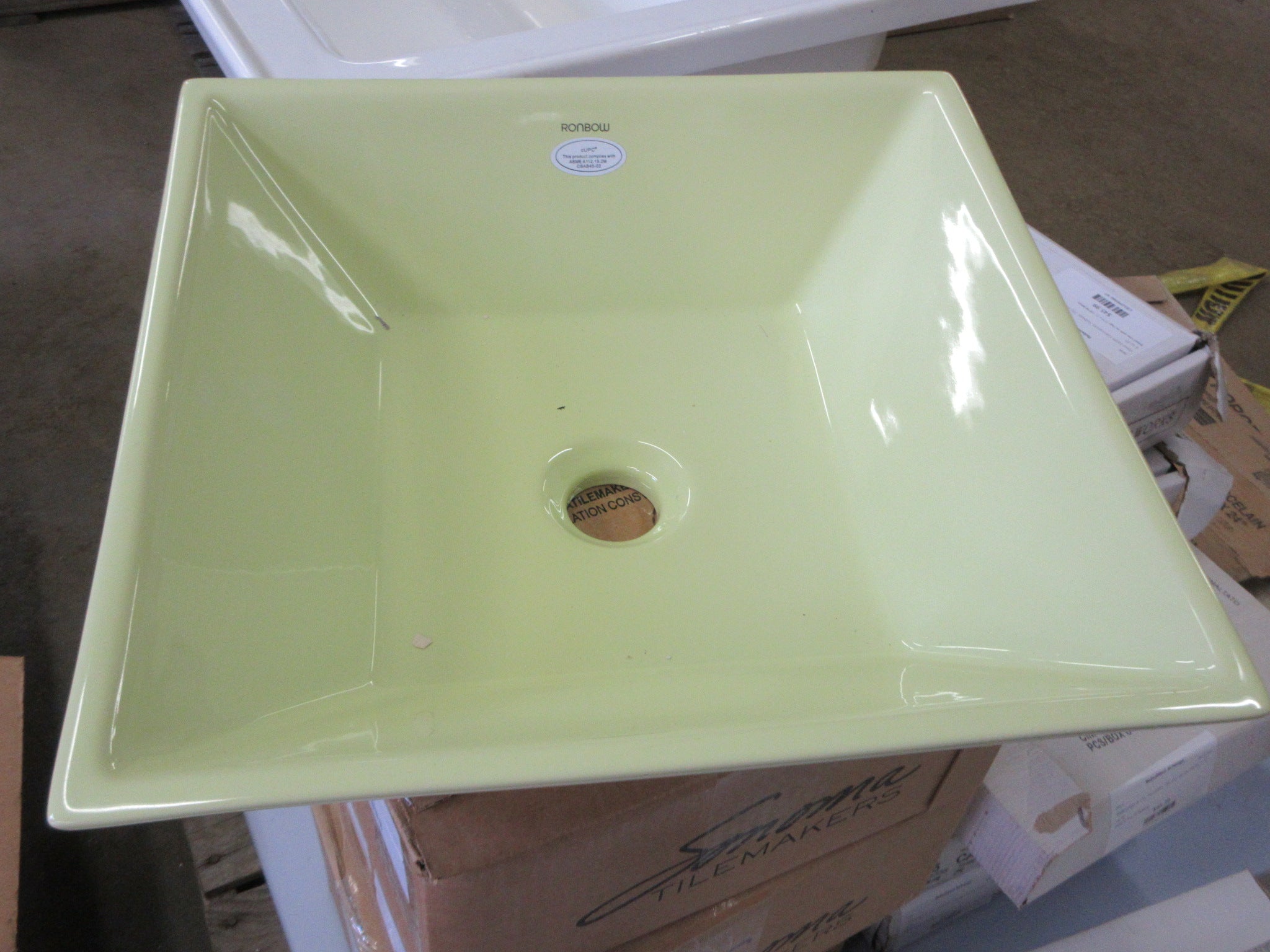 Ronbow Ceramic Pear Green Vessel Sink