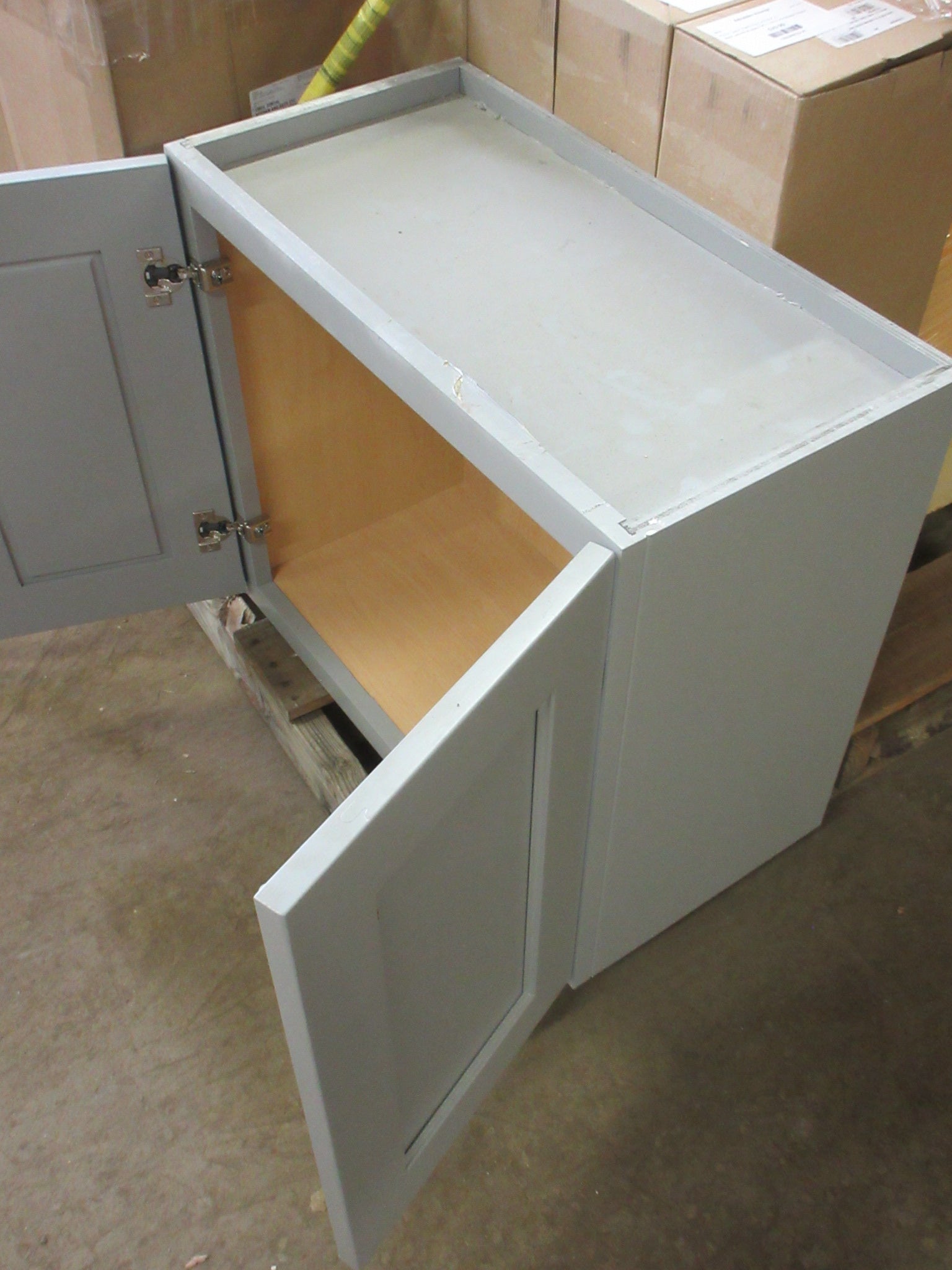 Grey Two Door Wall Mount Cabinet