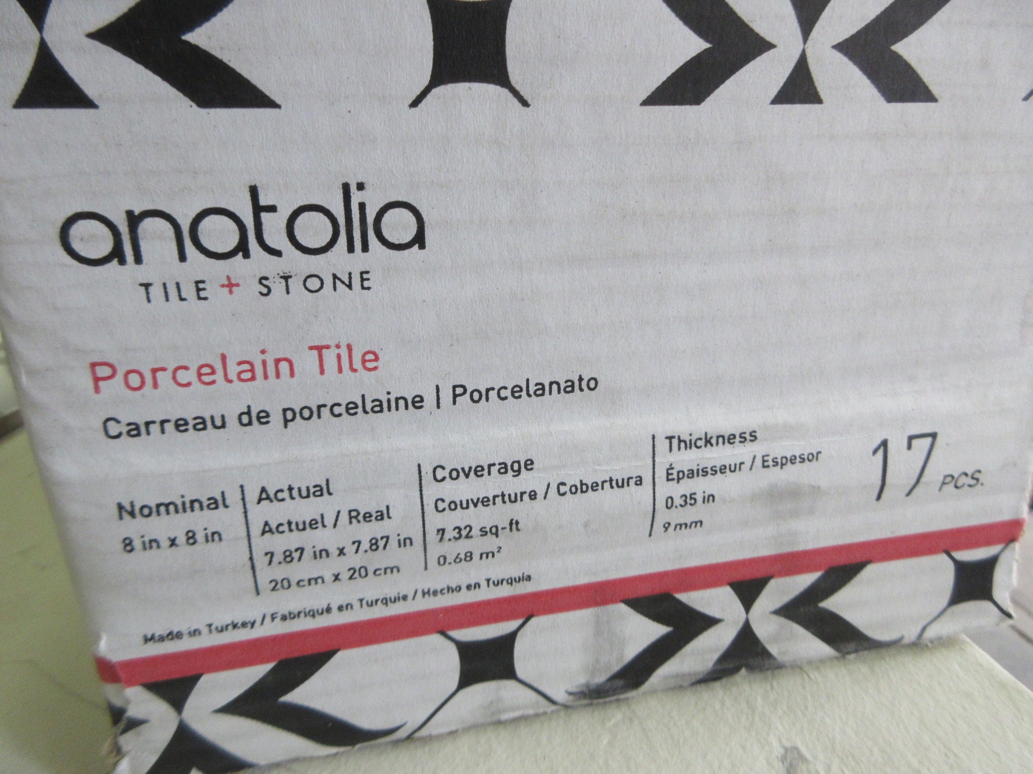 Anatolia Deco Baroque Tile (Lot of 6 Boxes ~ 43 sq ft)