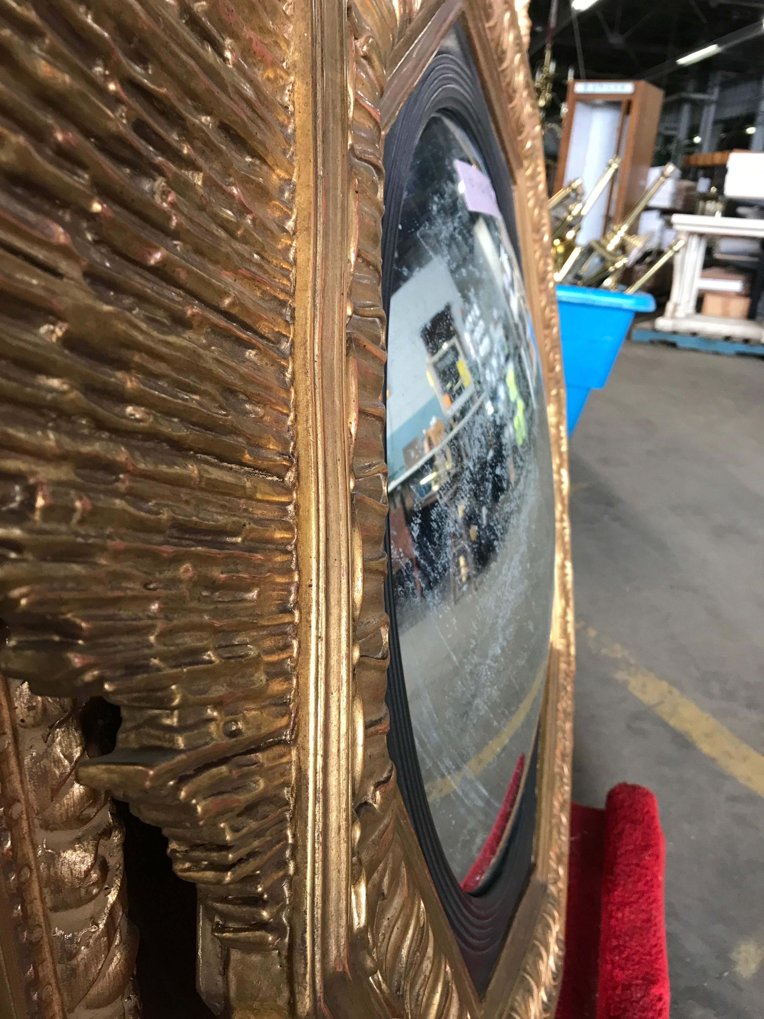 Goldburst Starburst Framed Fisheye Mirror