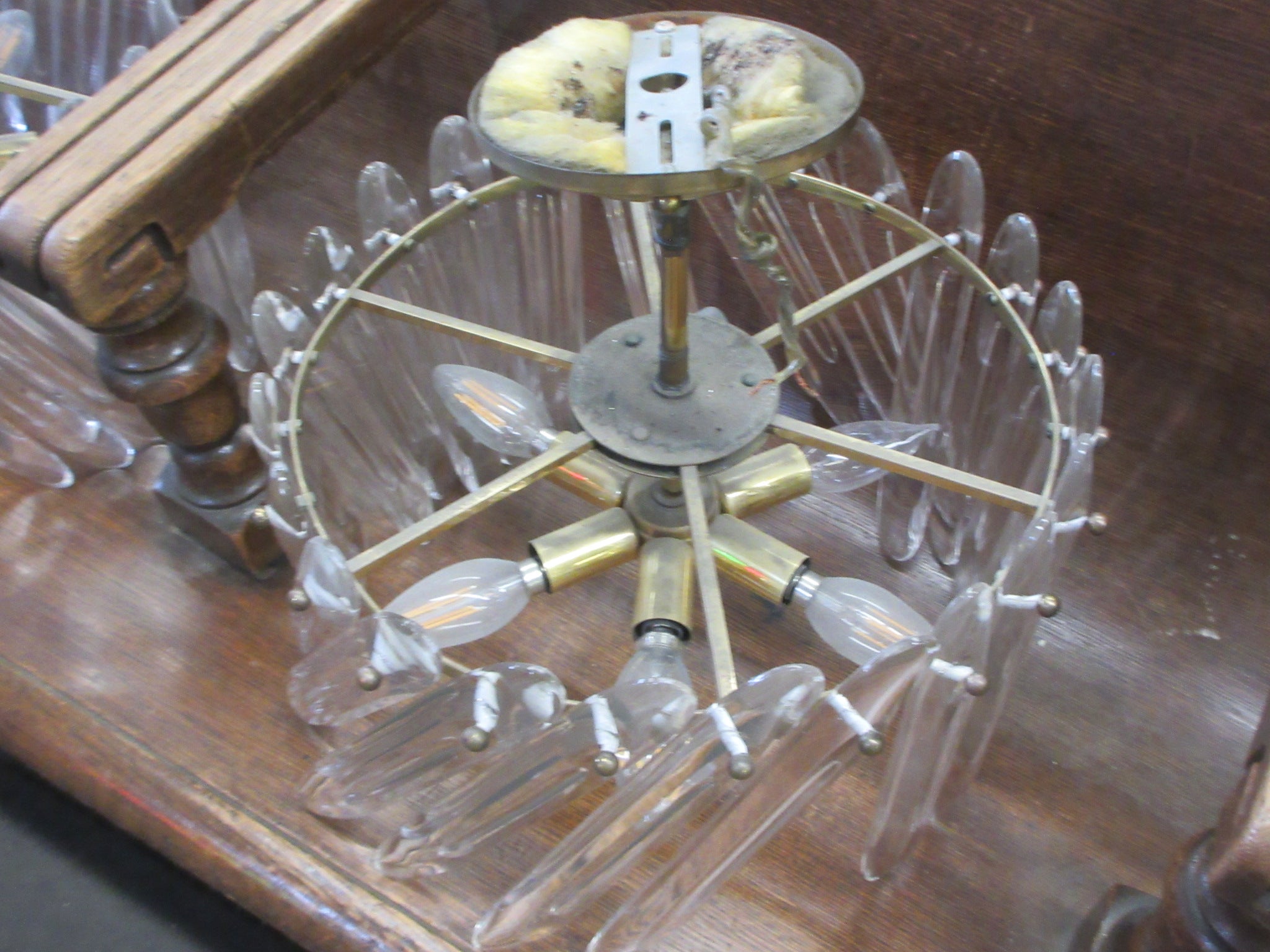 Circular Chandelier with Fingerling Crystals