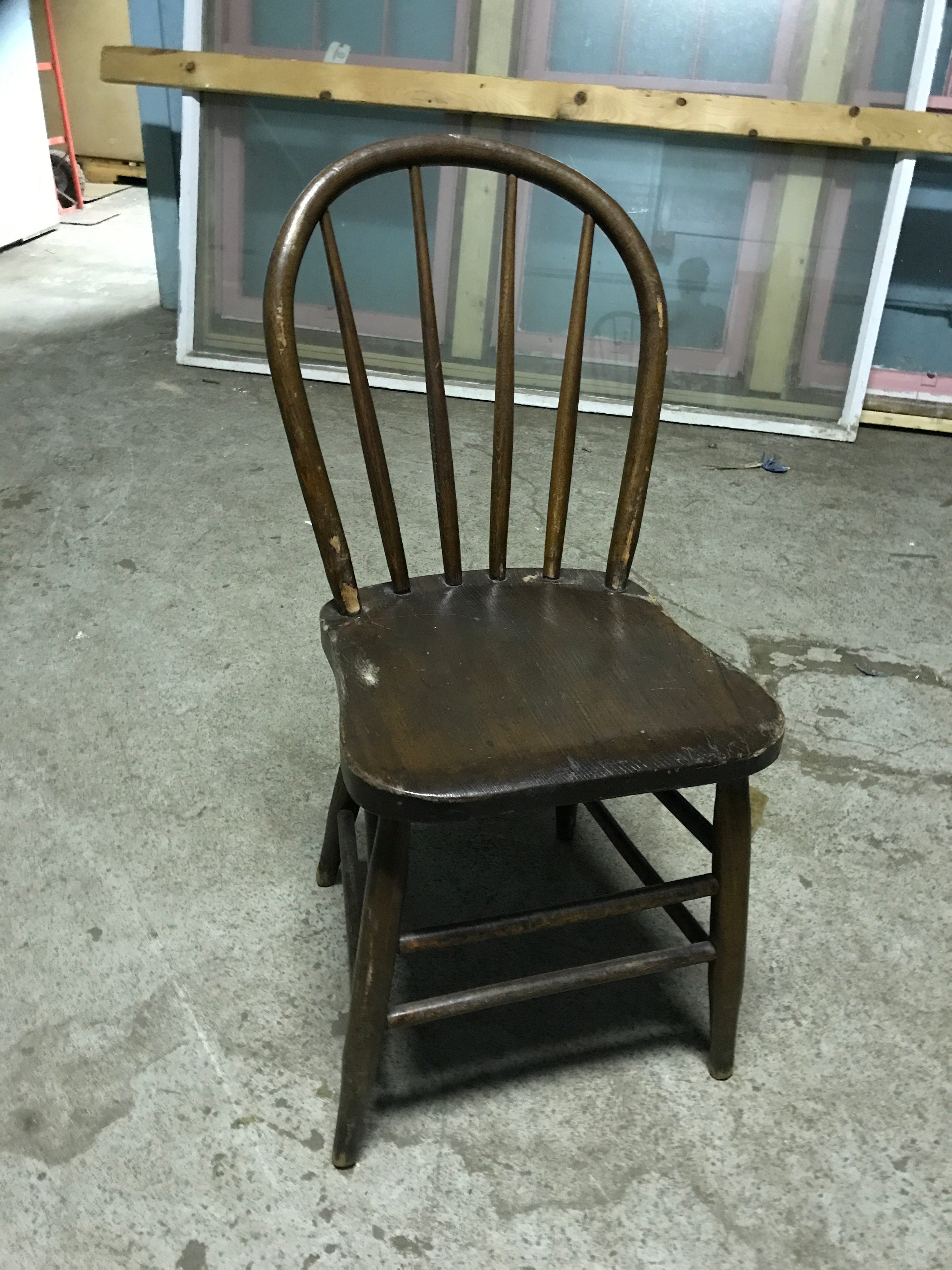 Wood Dining Chair Bentwood Back