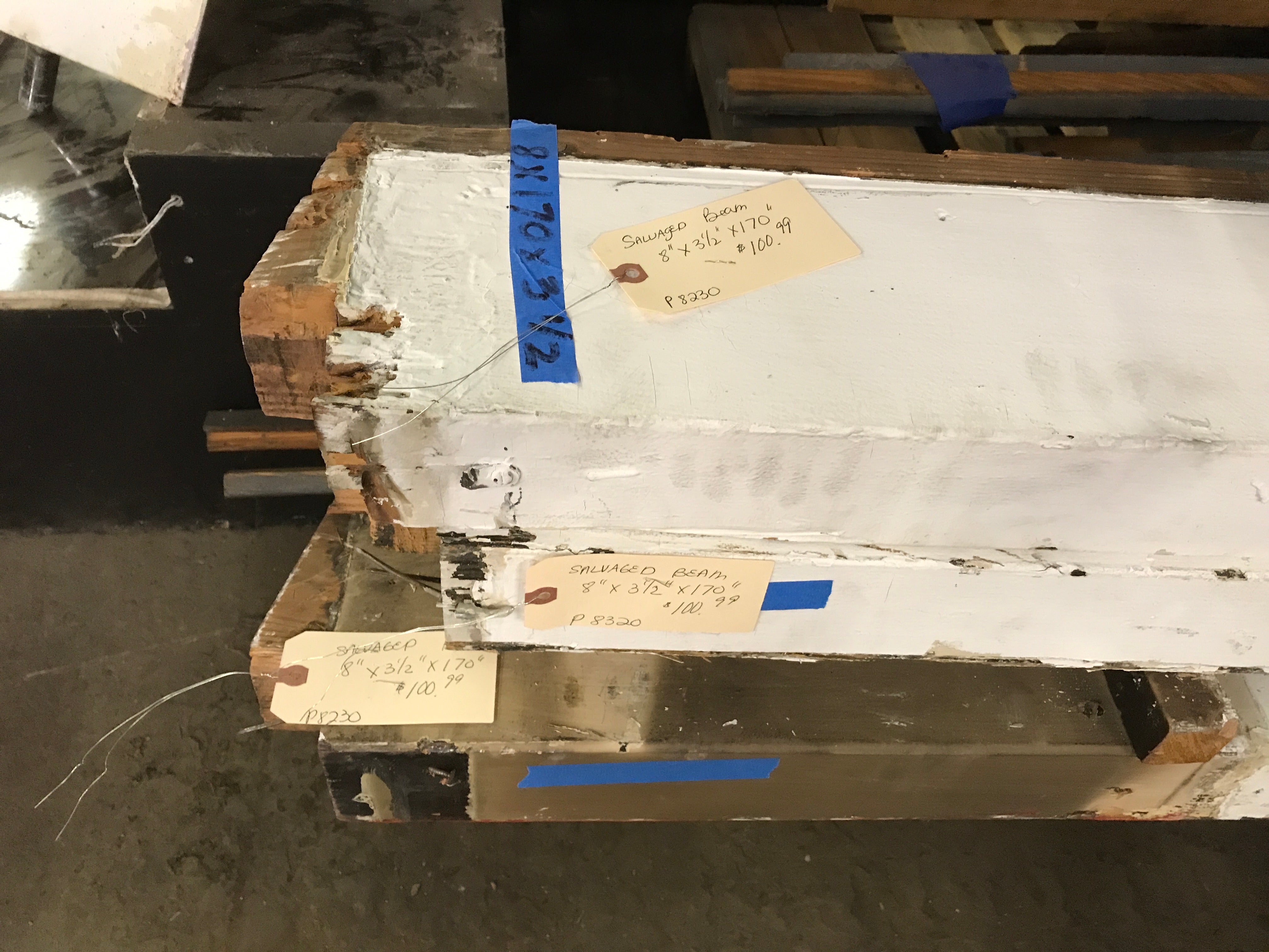 Salvaged Beam 8” x 170” x 3 1/2”