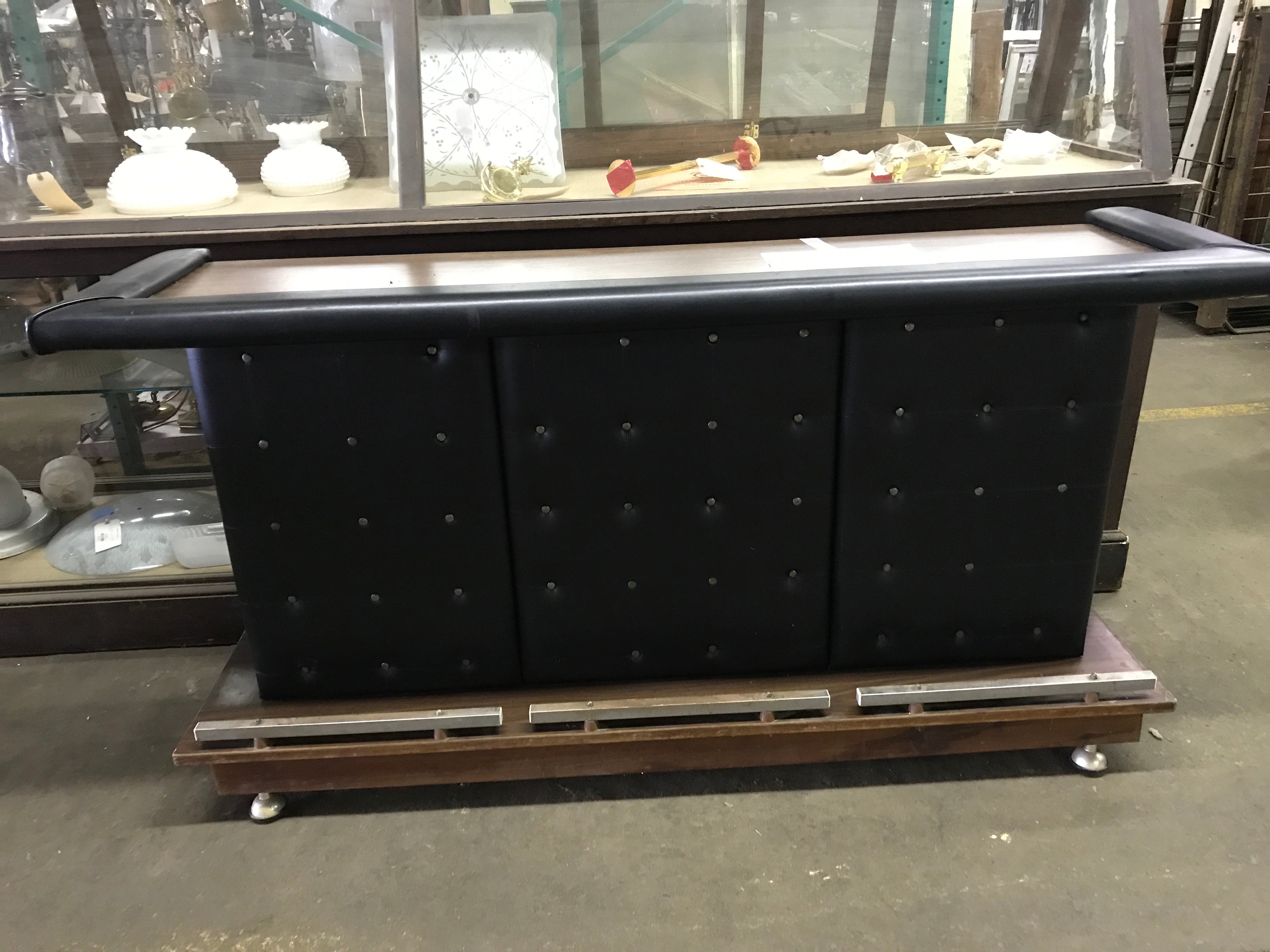 Vintage Bar with Leather Front