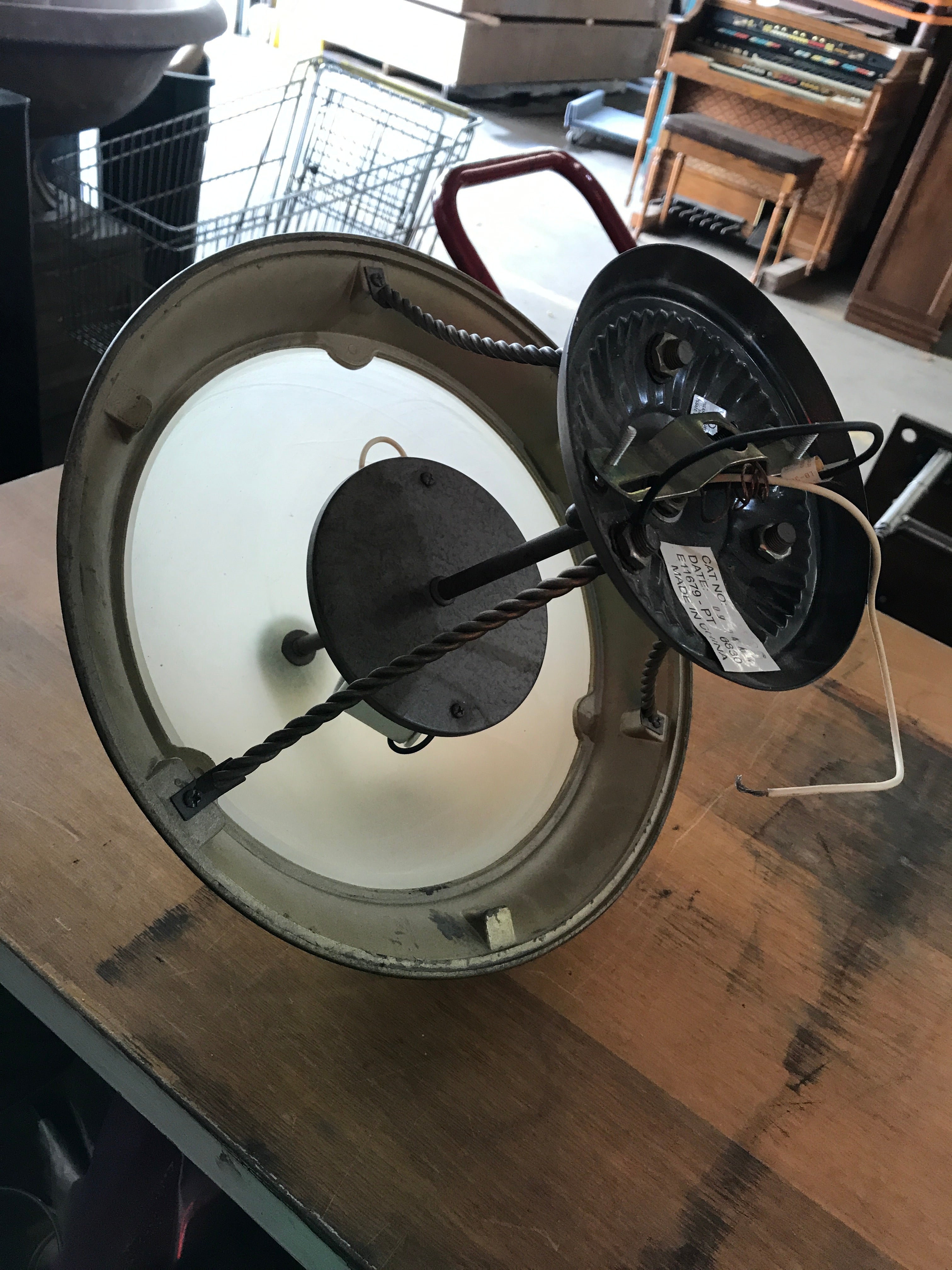 Ceiling Mount Light Fixture with Glass Shade
