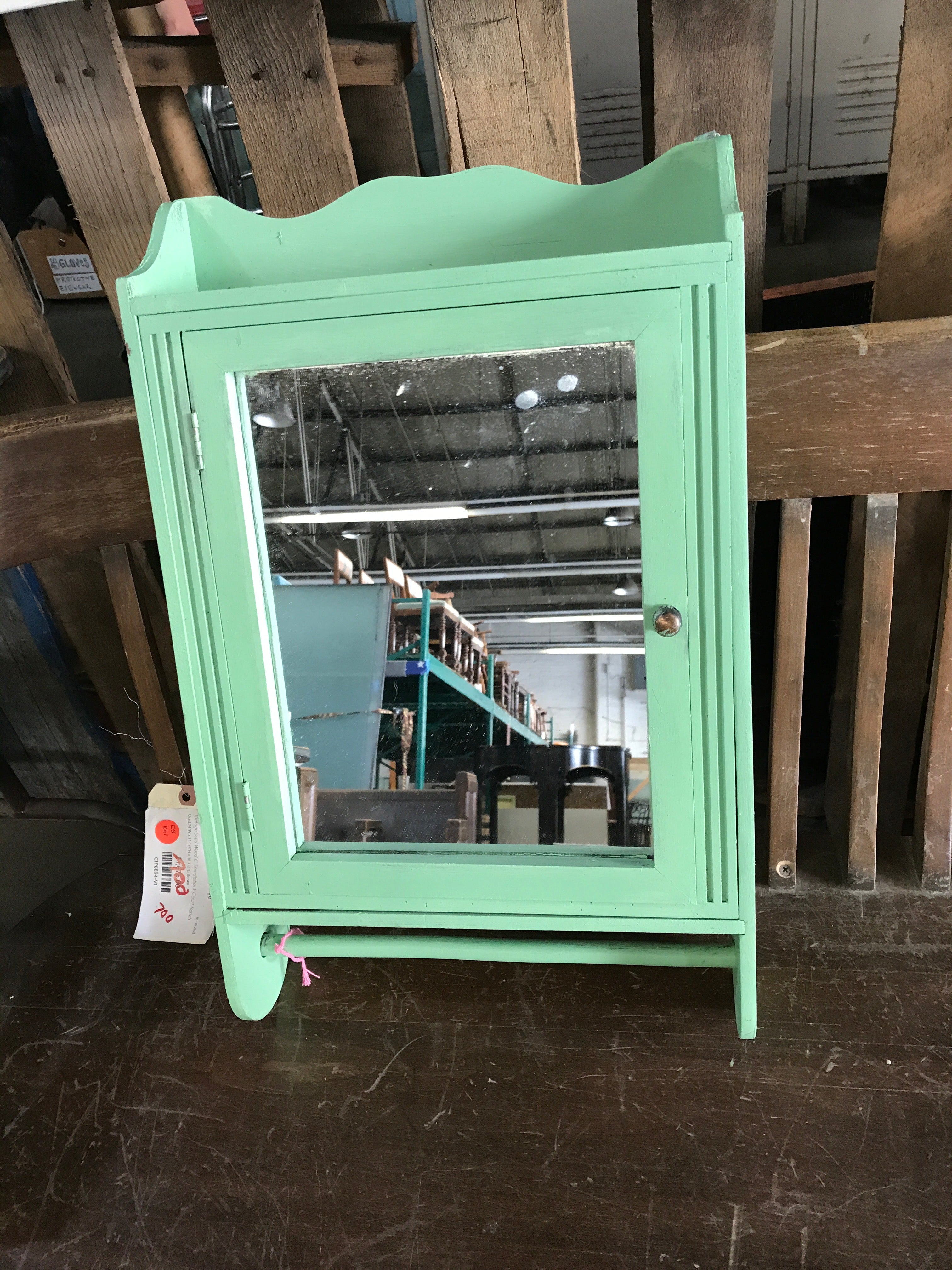 Vintage  Wall Mount Cabinet with Mirror