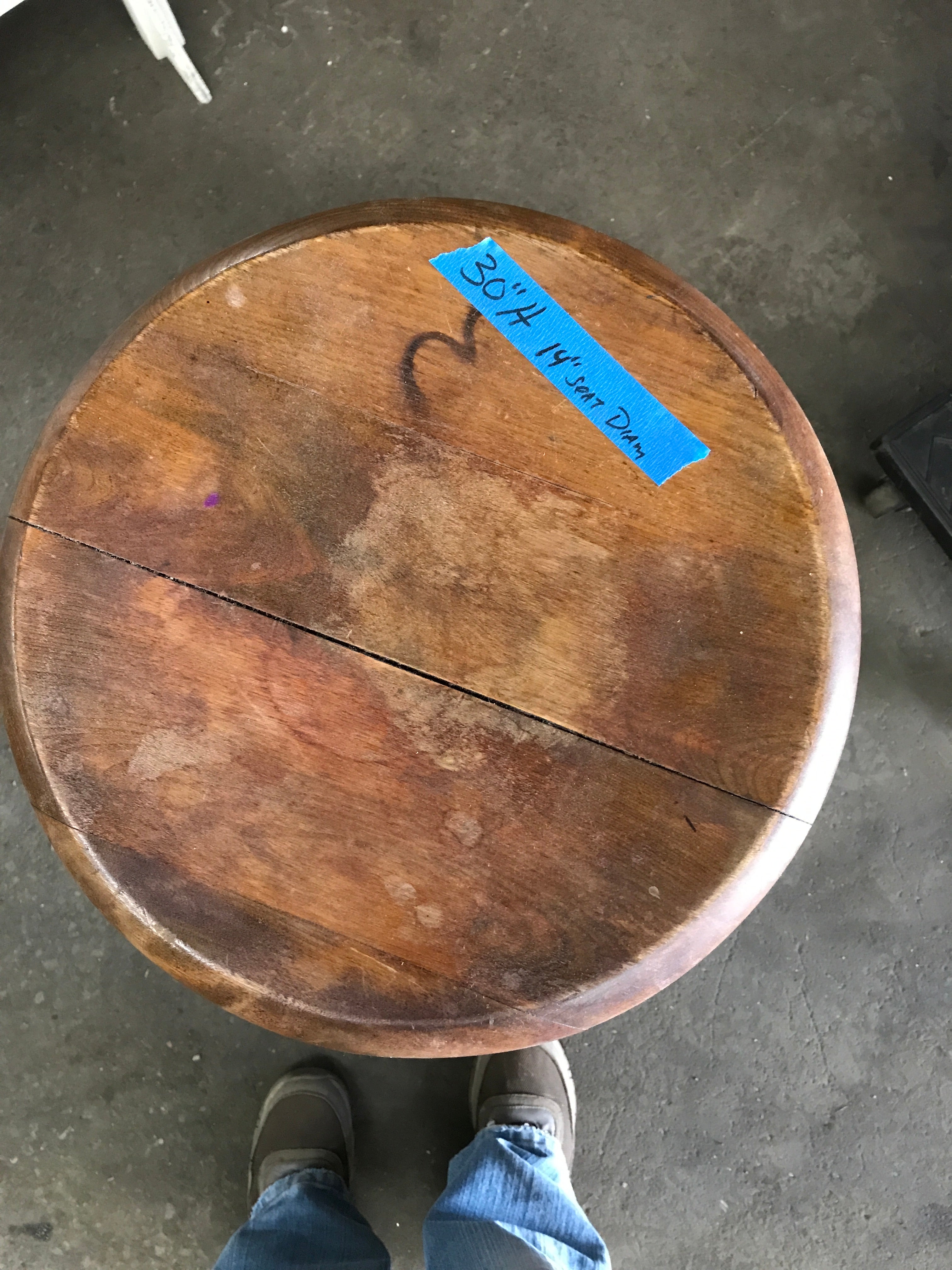 Vintage Wood Drafting Stool