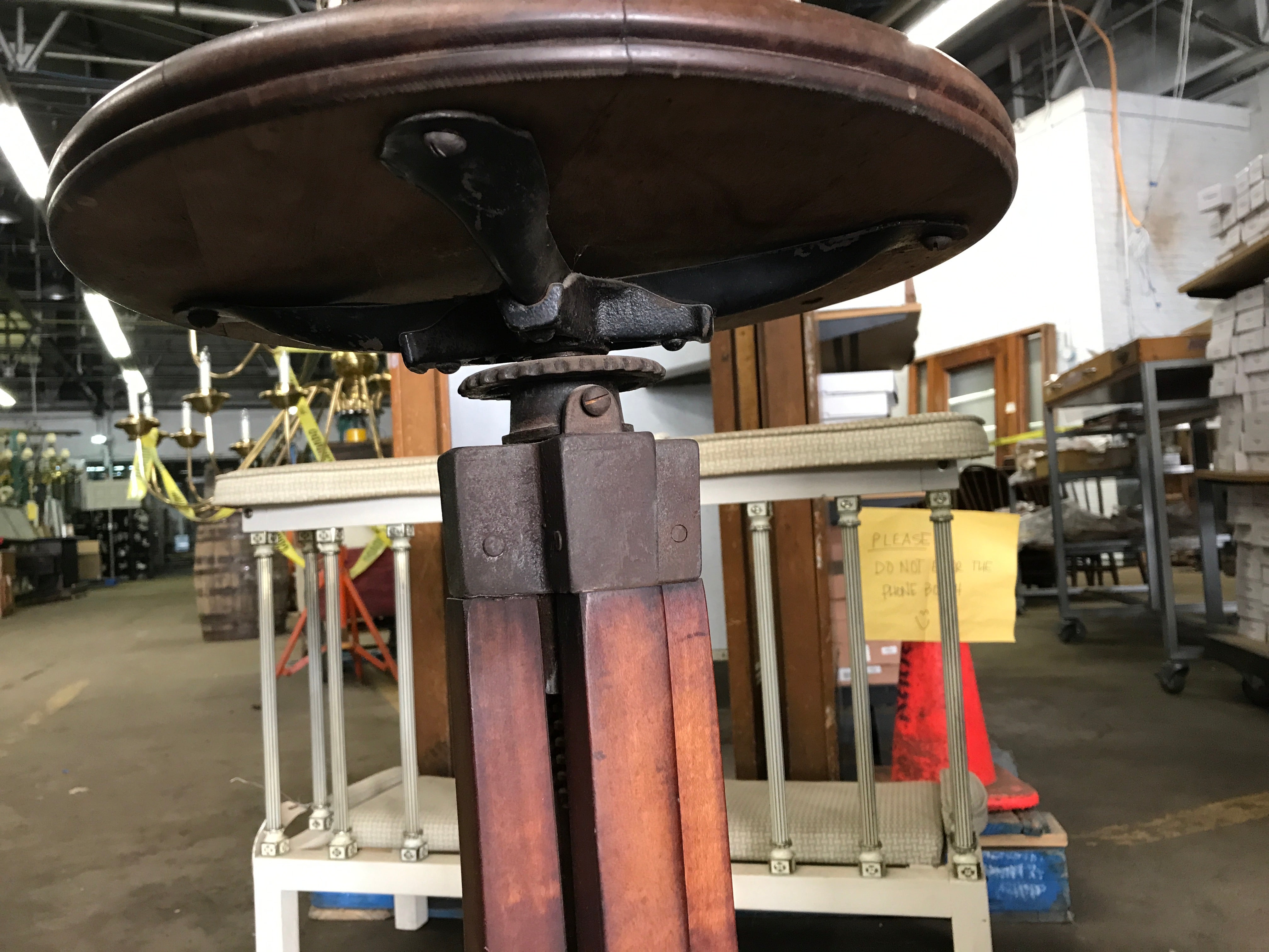 Vintage Wood Drafting Stool