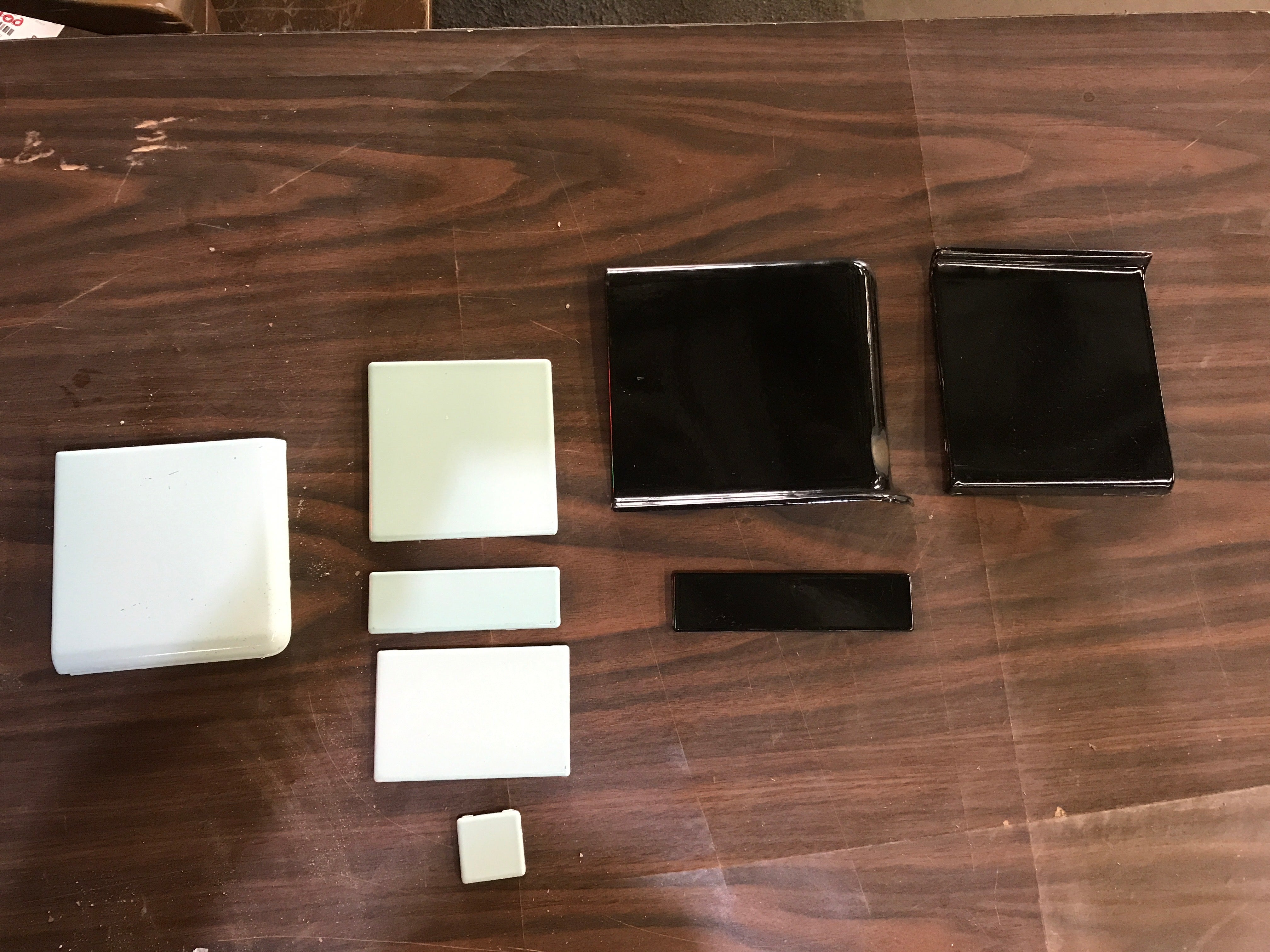 Lot of Vintage Metal Tile Green and Black