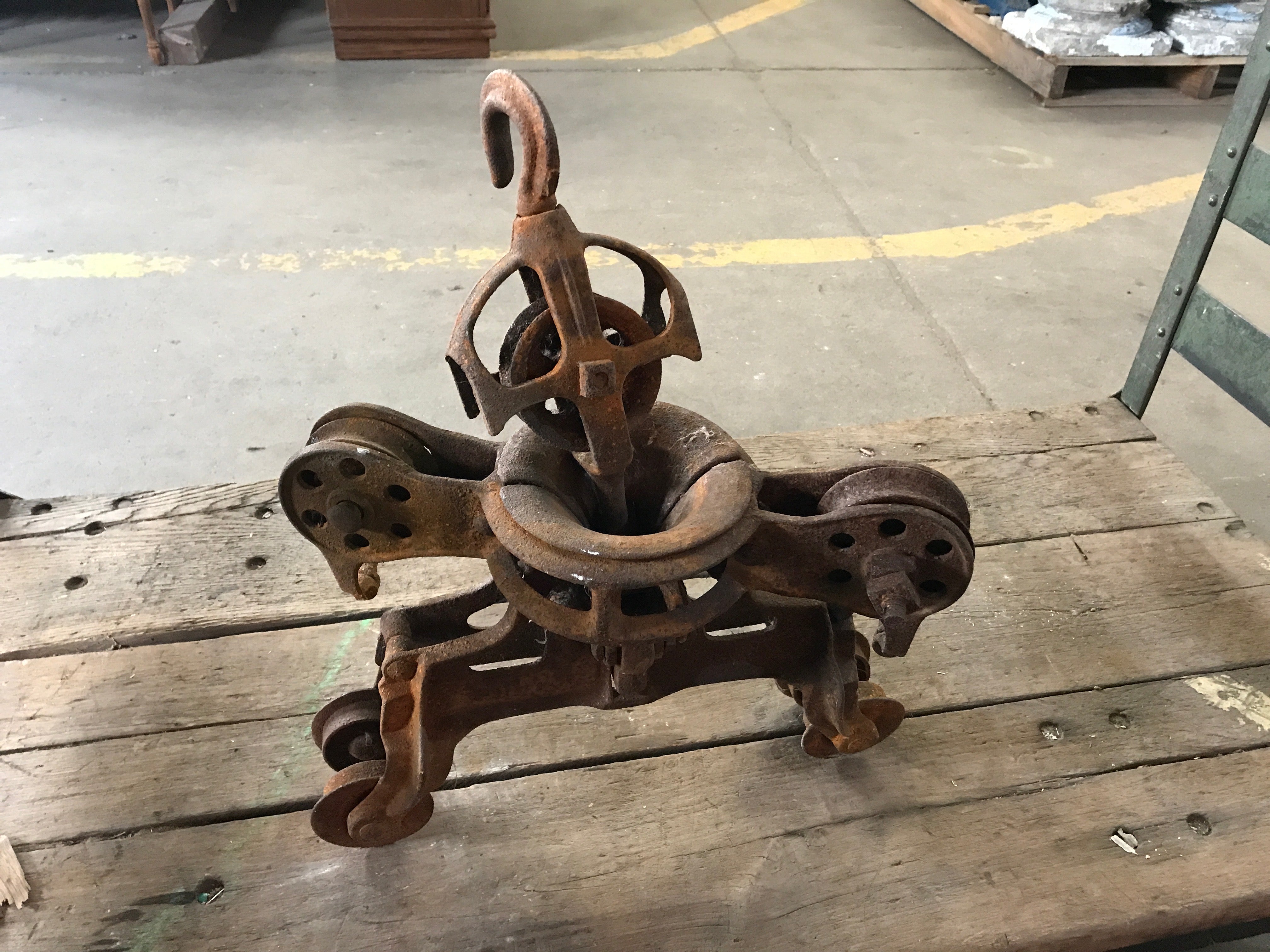 Vintage Cast Iron Hay Trolley