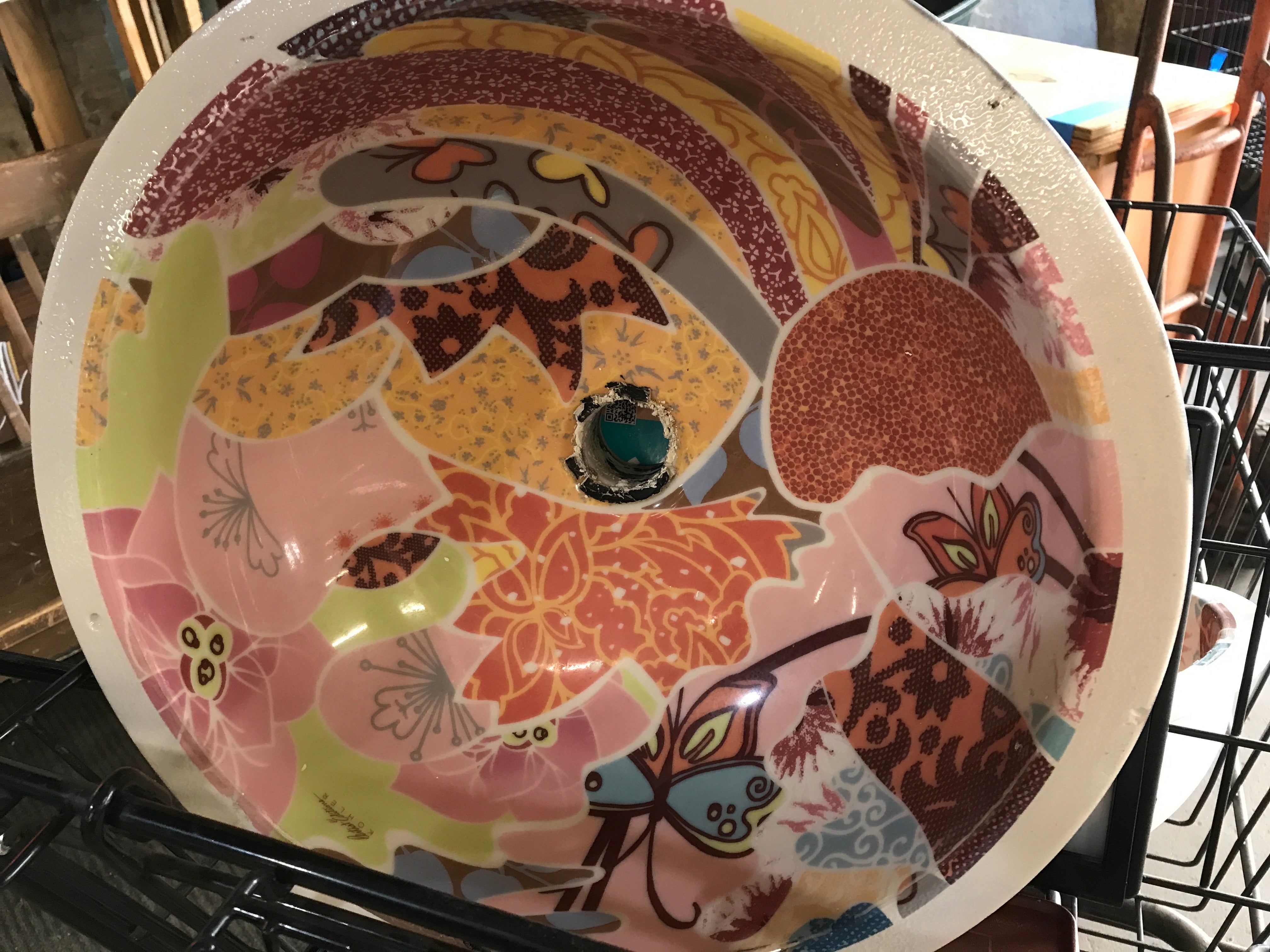 Under Mount  Bathroom Sink 15” Round multocolored
