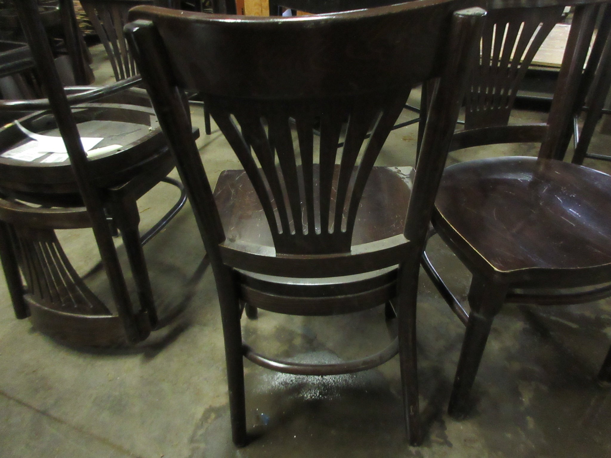 Wood Fan Back Restaurant Chair