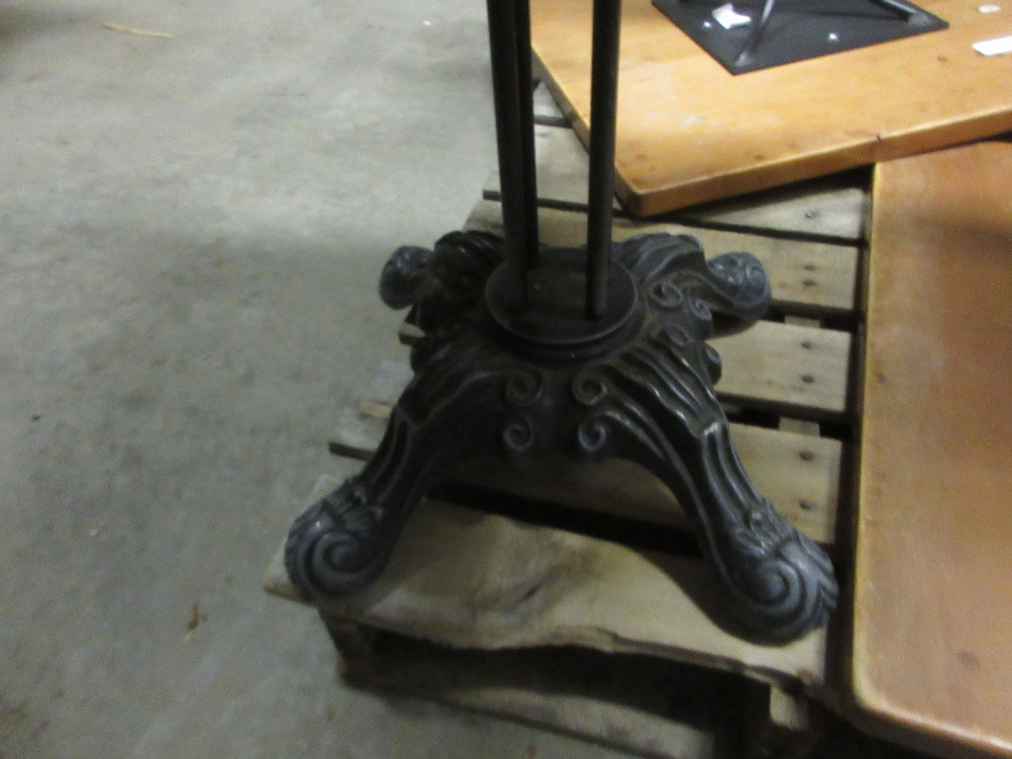 Wood Dining Table with Metal Base