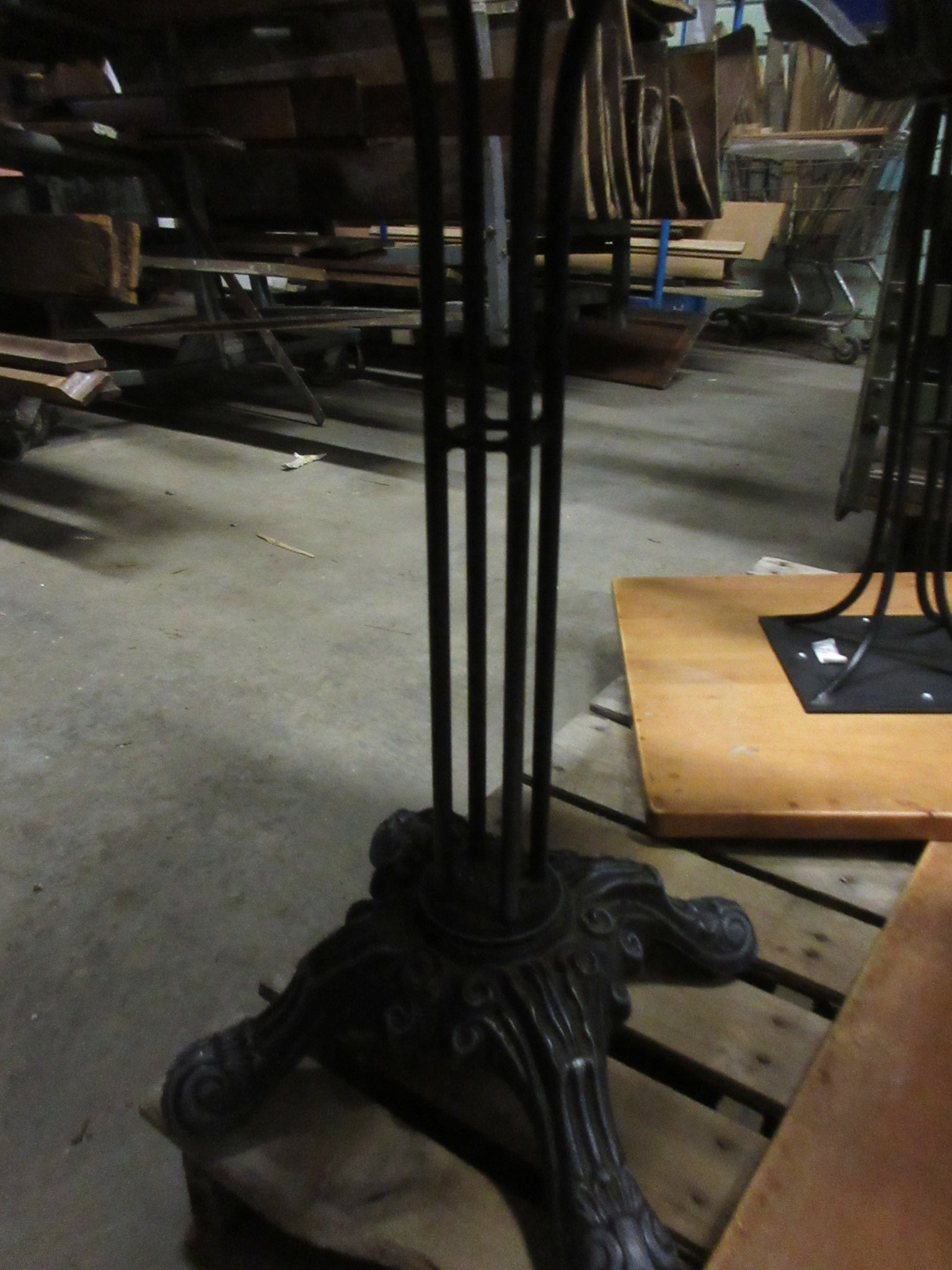 Wood Dining Table with Metal Base
