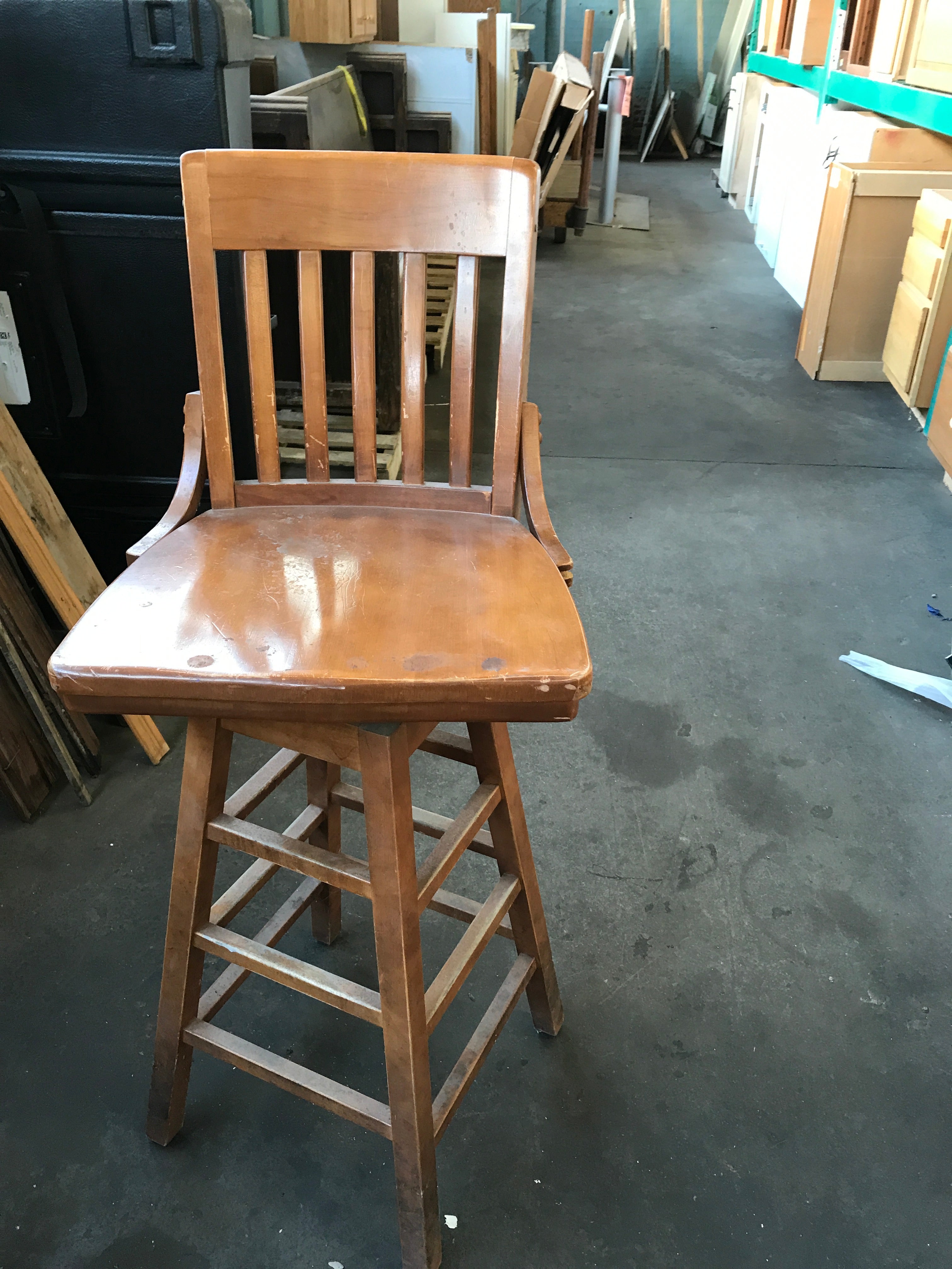 Bar Height Swivel Stool 43 1/2" Back Height