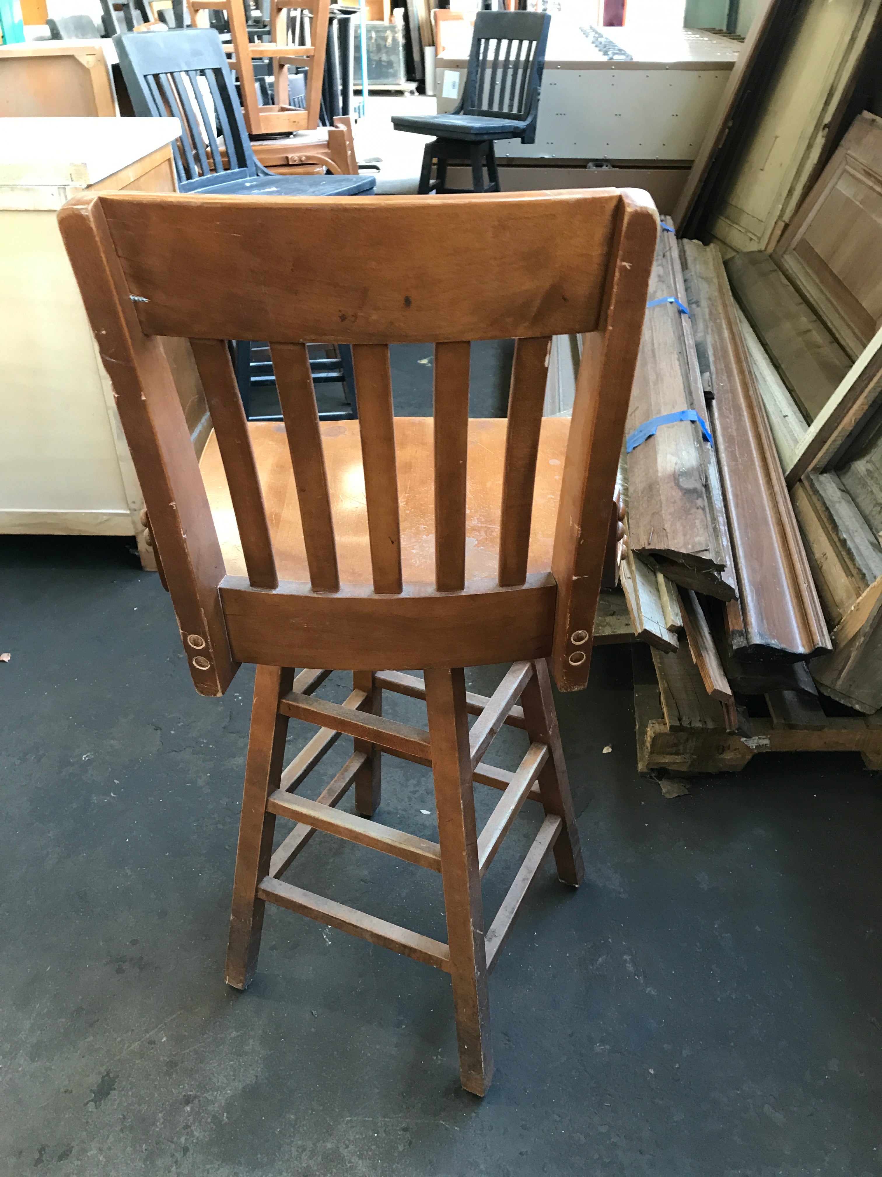 Bar Height Swivel Stool 43 1/2" Back Height