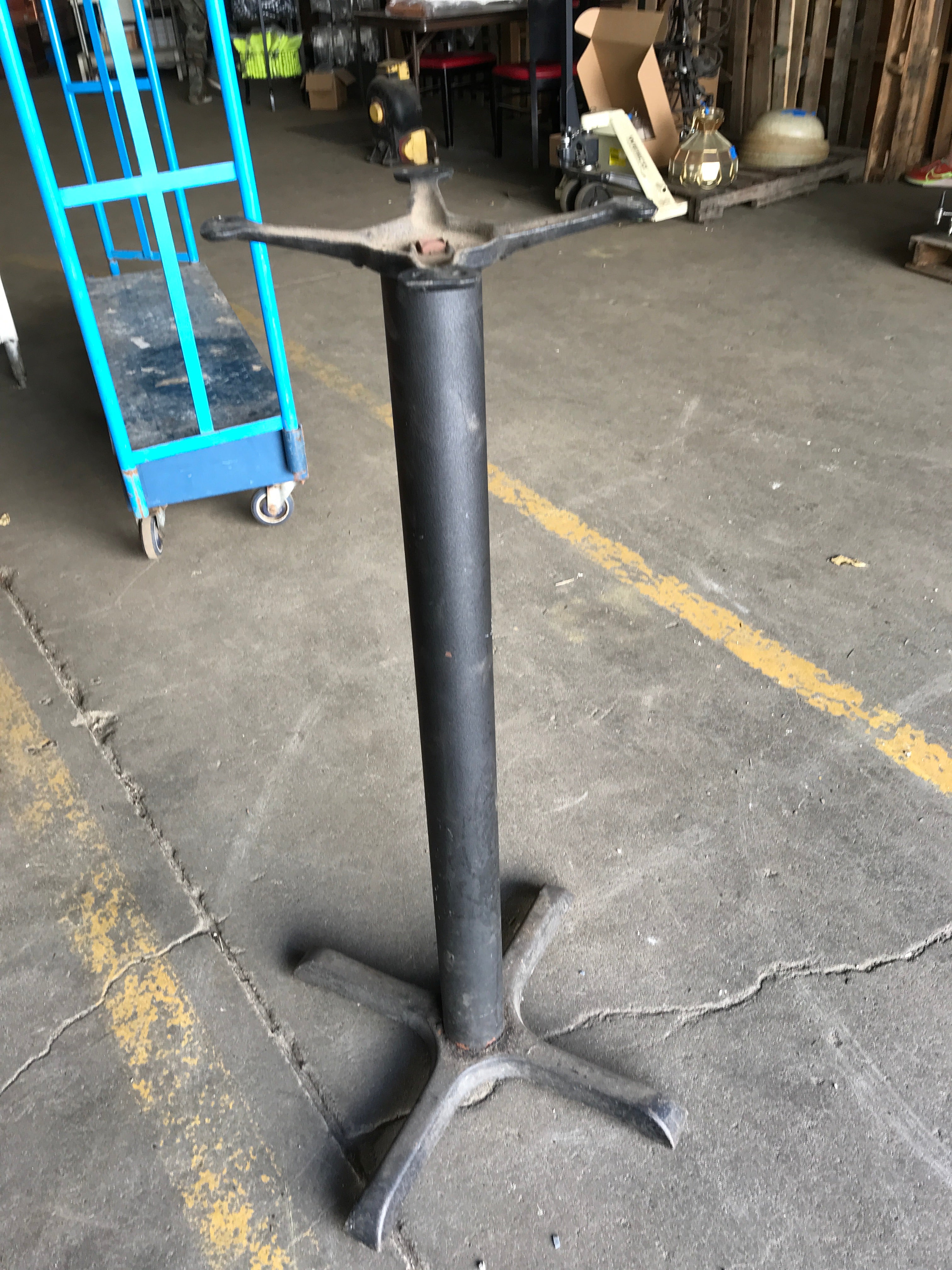Bar Height Table Base with "X" Top 39" H