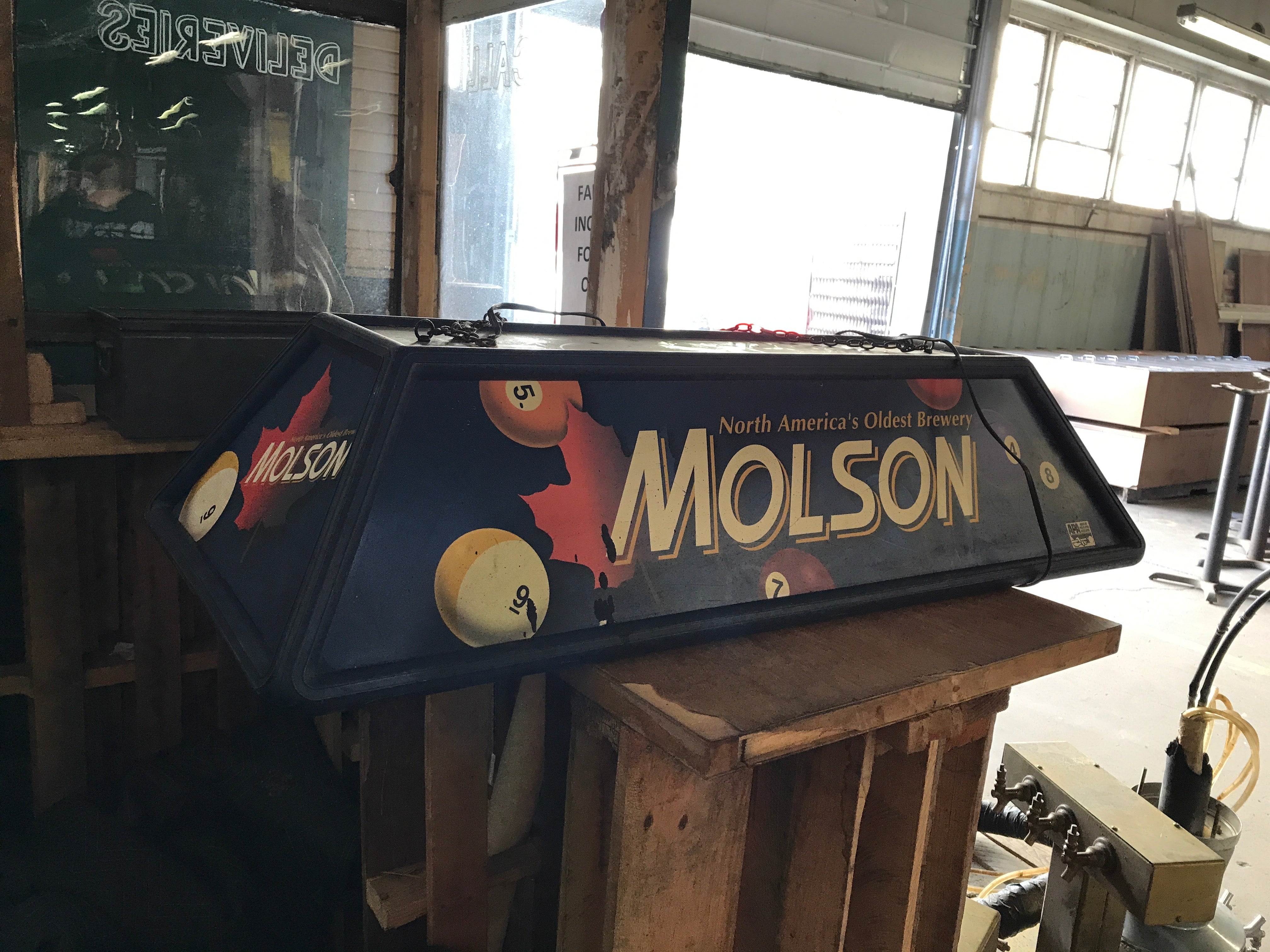 Molson Pool Table Overhead Light Fixture