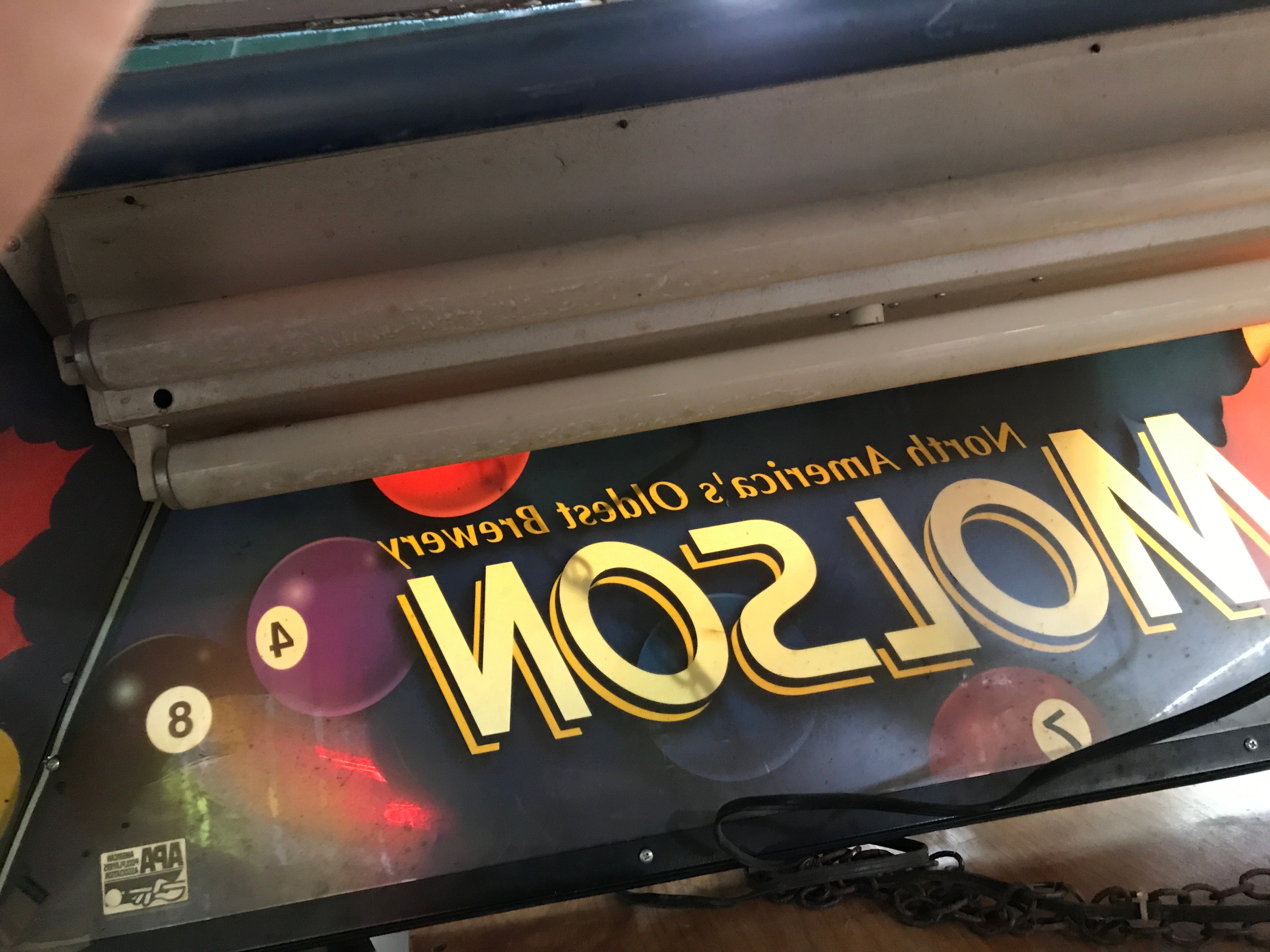 Molson Pool Table Overhead Light Fixture