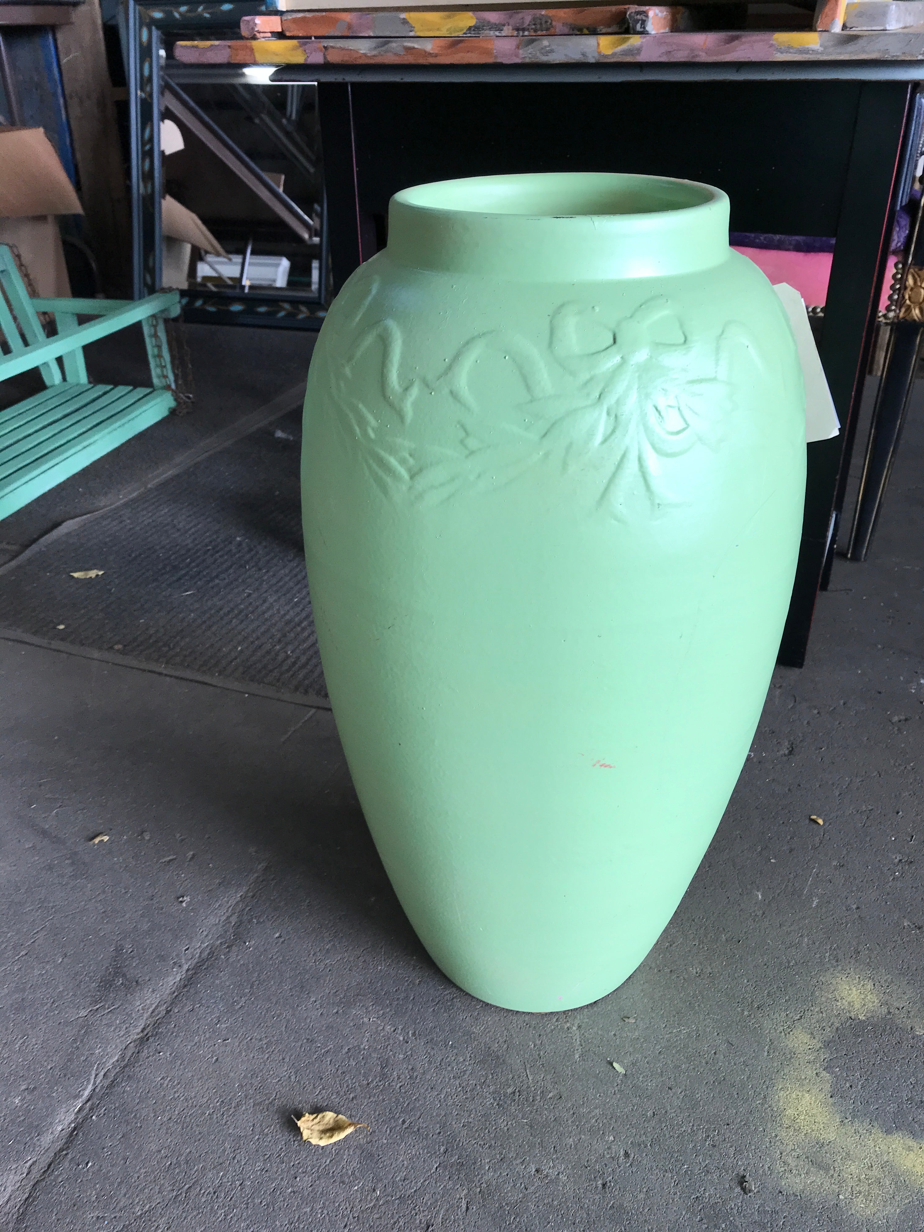 Green Vase 24" H