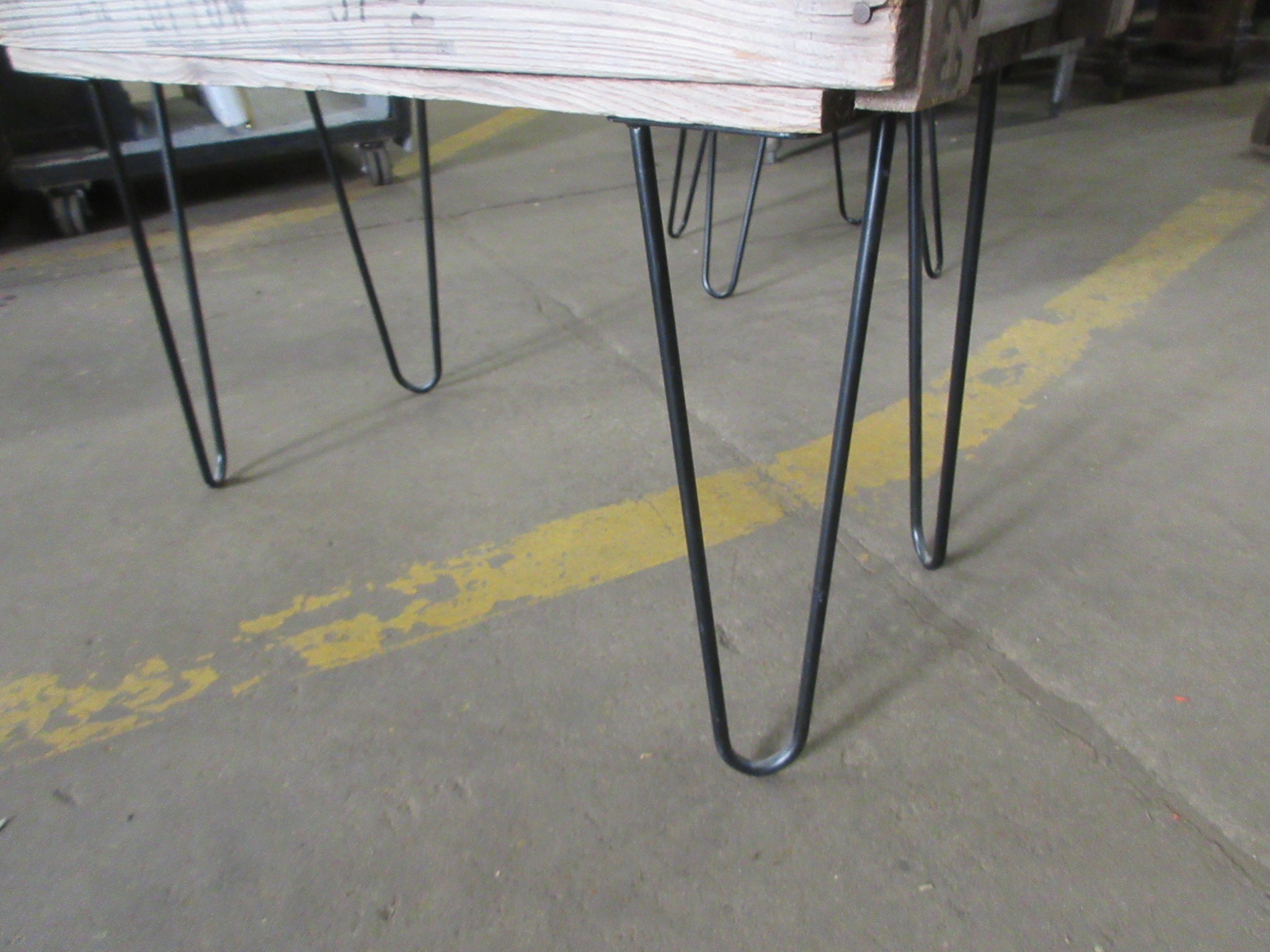 Coffee Table with Vintage Munition Box Top with Hairpin Legs