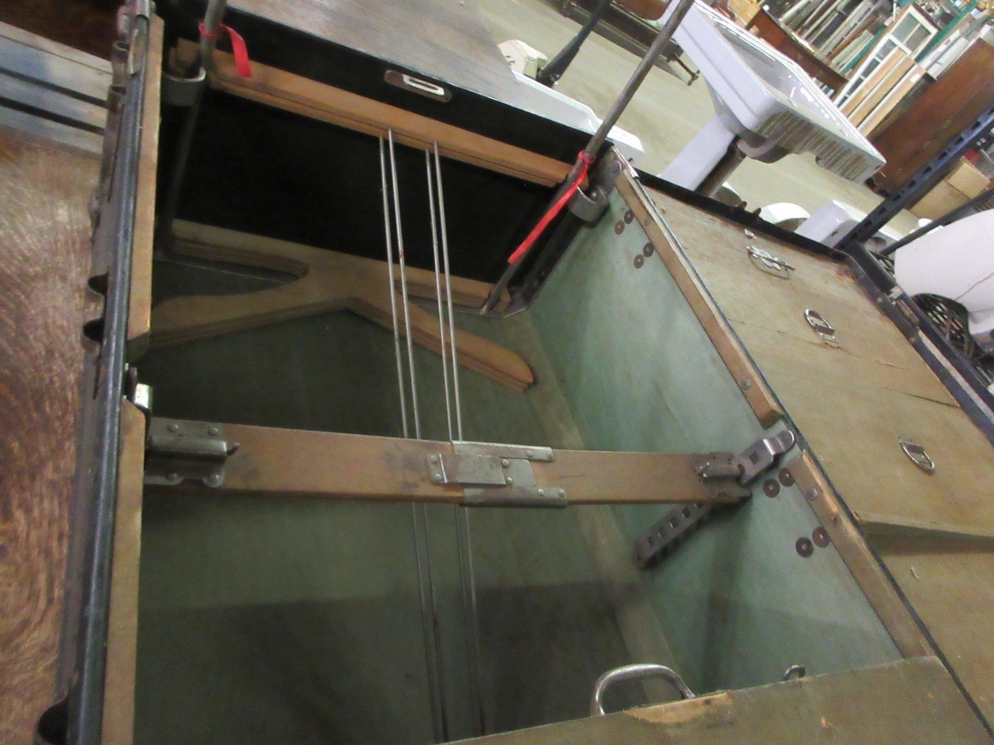 Vintage Wardrobe Steamer Travel Trunk -"Rite Hite"