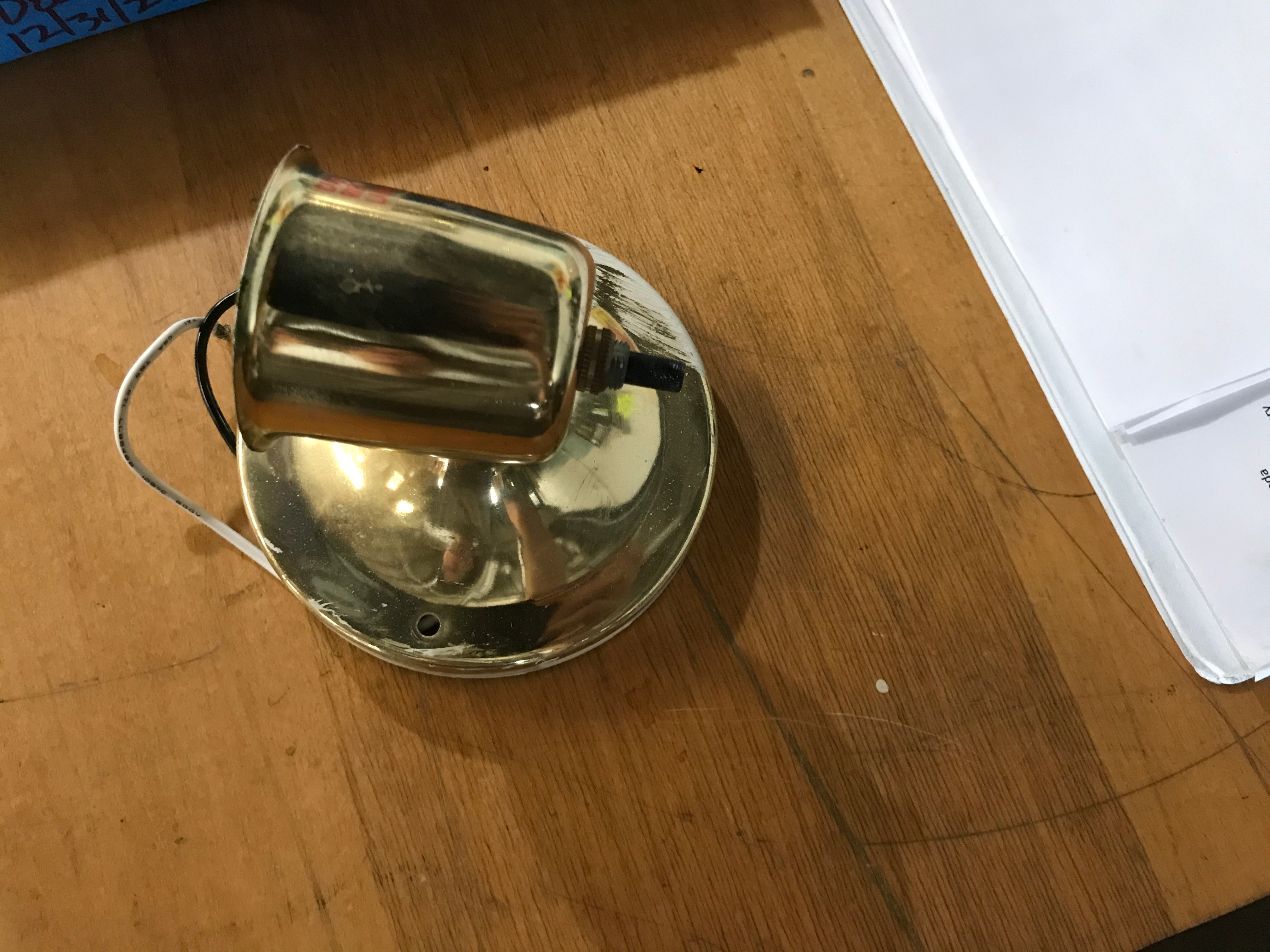 Brass Wall Sconce- No globe