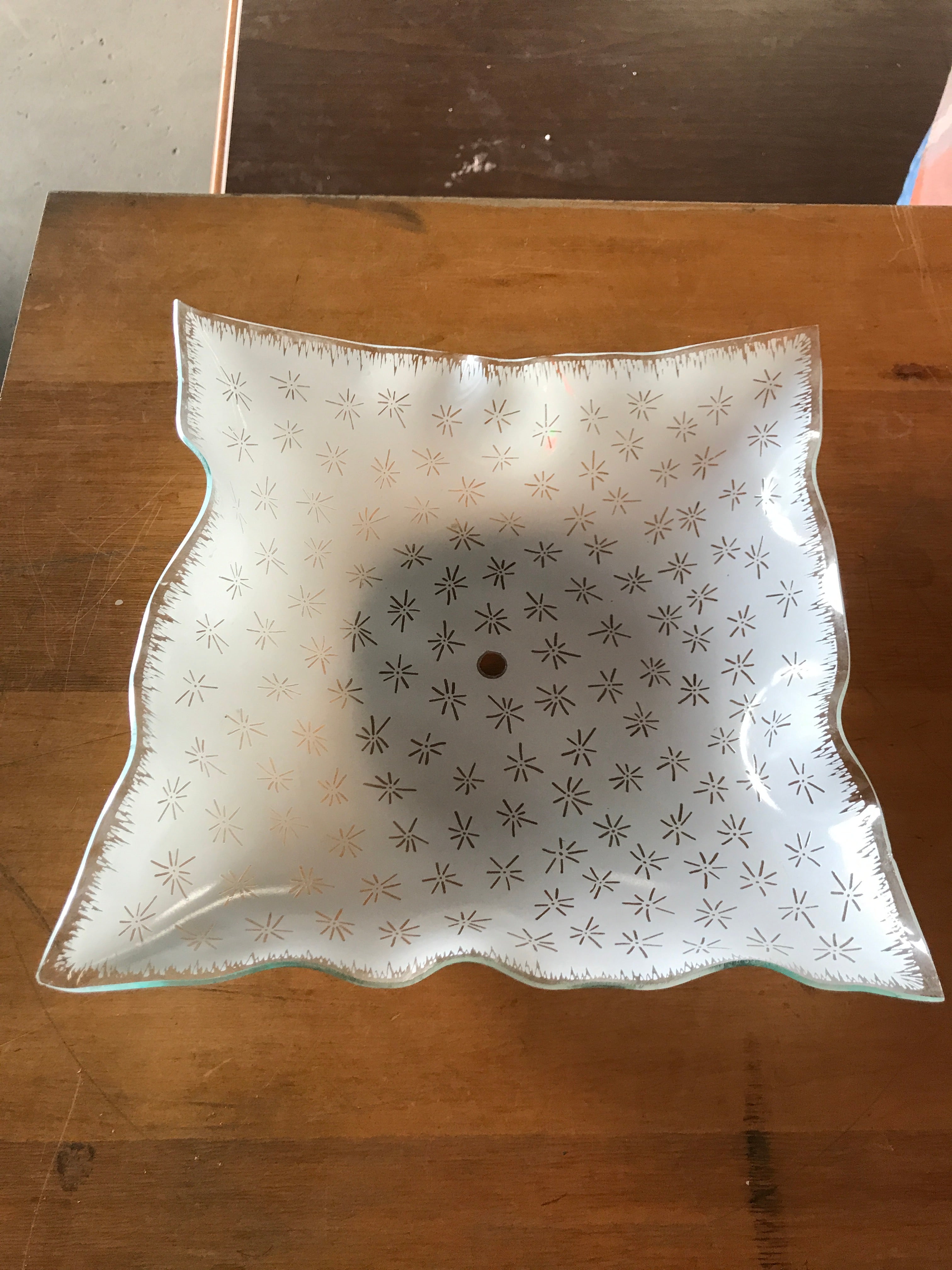 Vintage Light Fixture Glass Globe