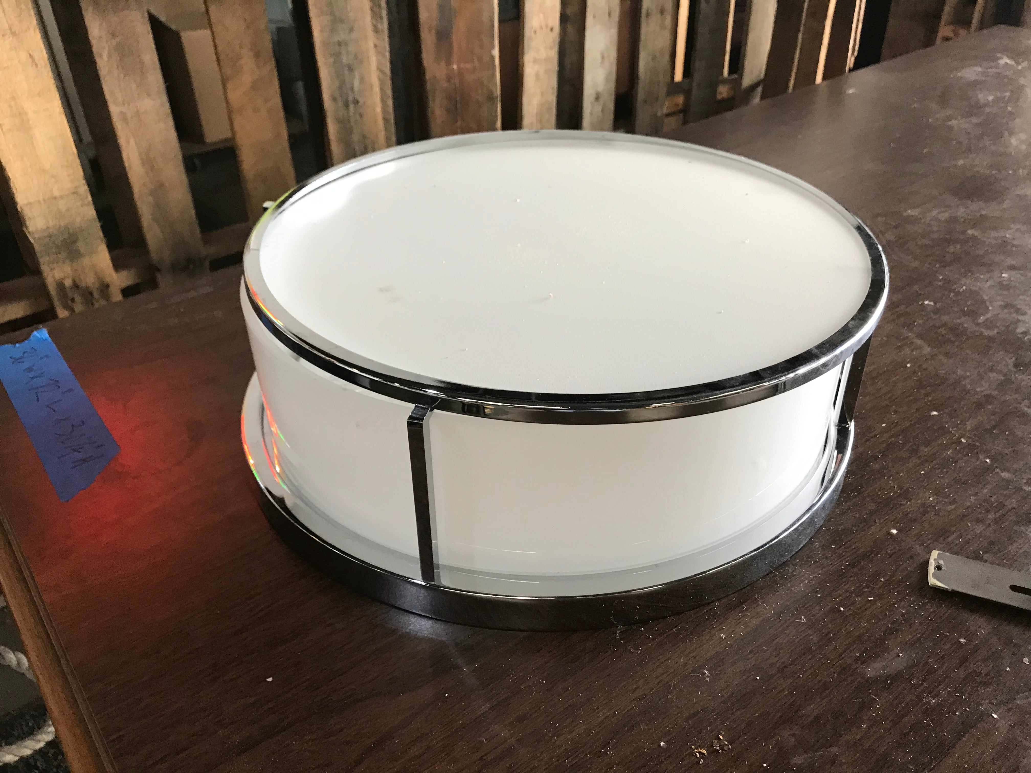 Ceiling Mount Light Fixture Large/Round with Glass Shade