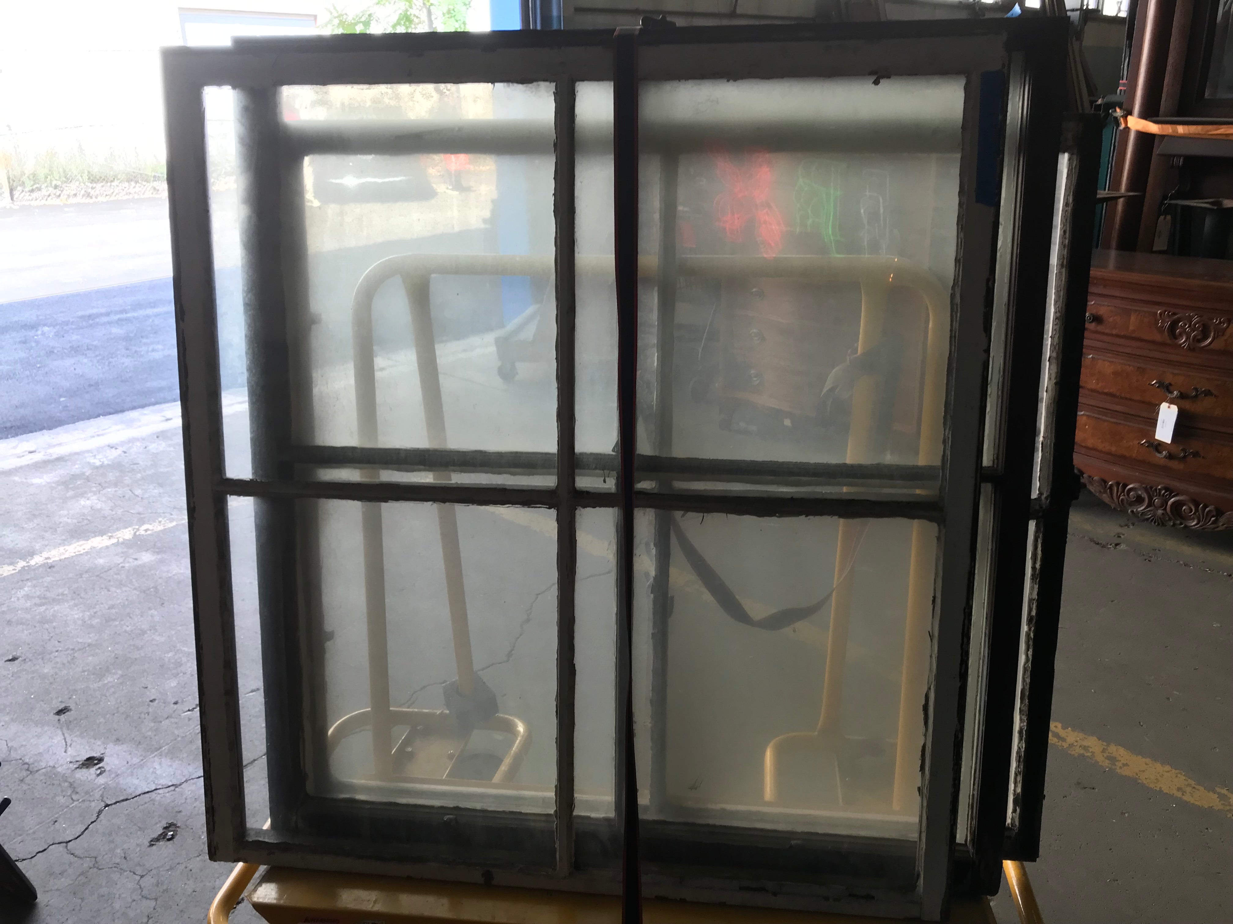 Wood Window - 4 Pane  43 1/2" x 47 1/2" x 1 3/4"