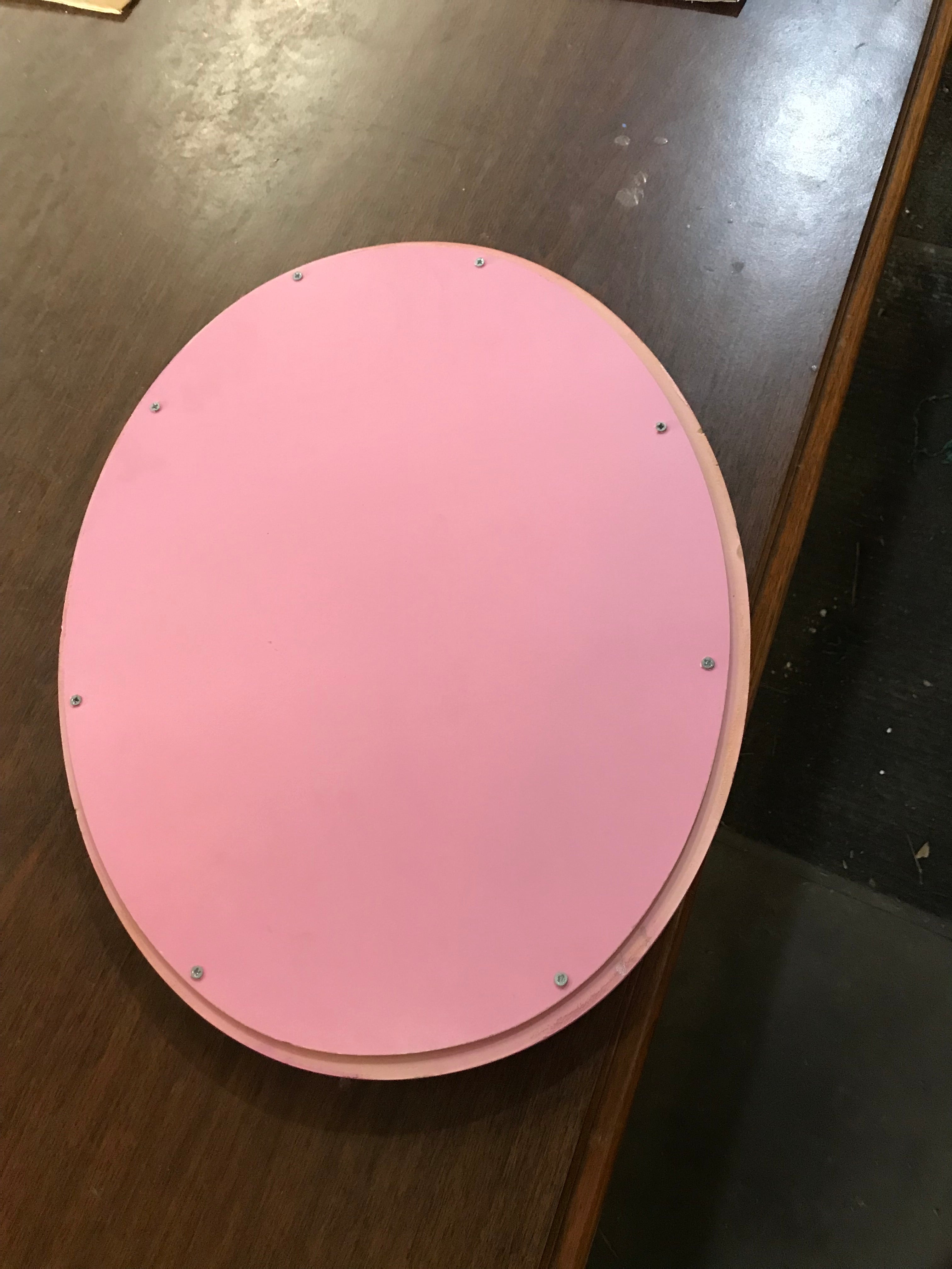 Round Mirror Pink Frame