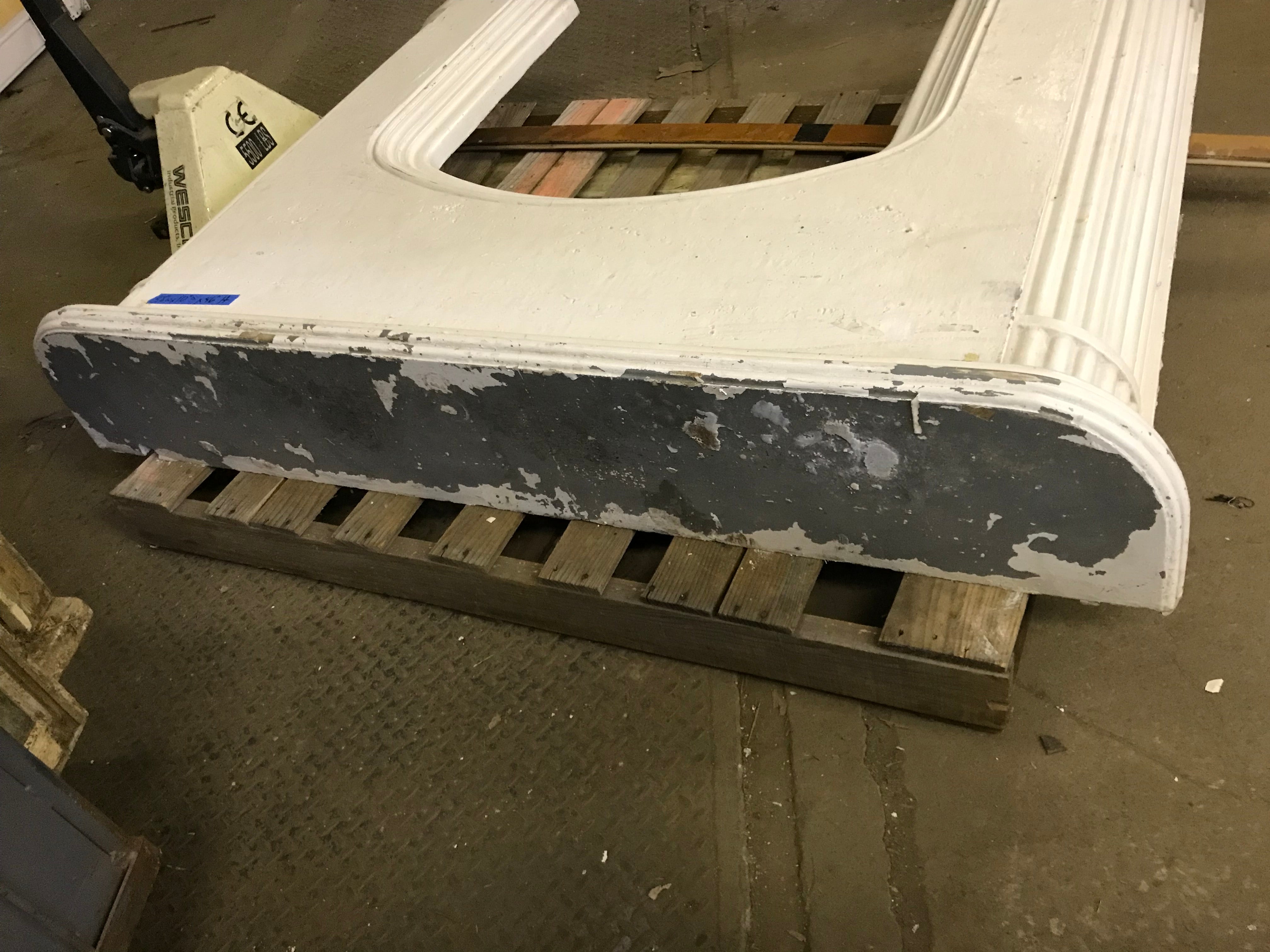 Salvaged  Concrete Fireplace Mantle  58W" x 10"D x 46"H