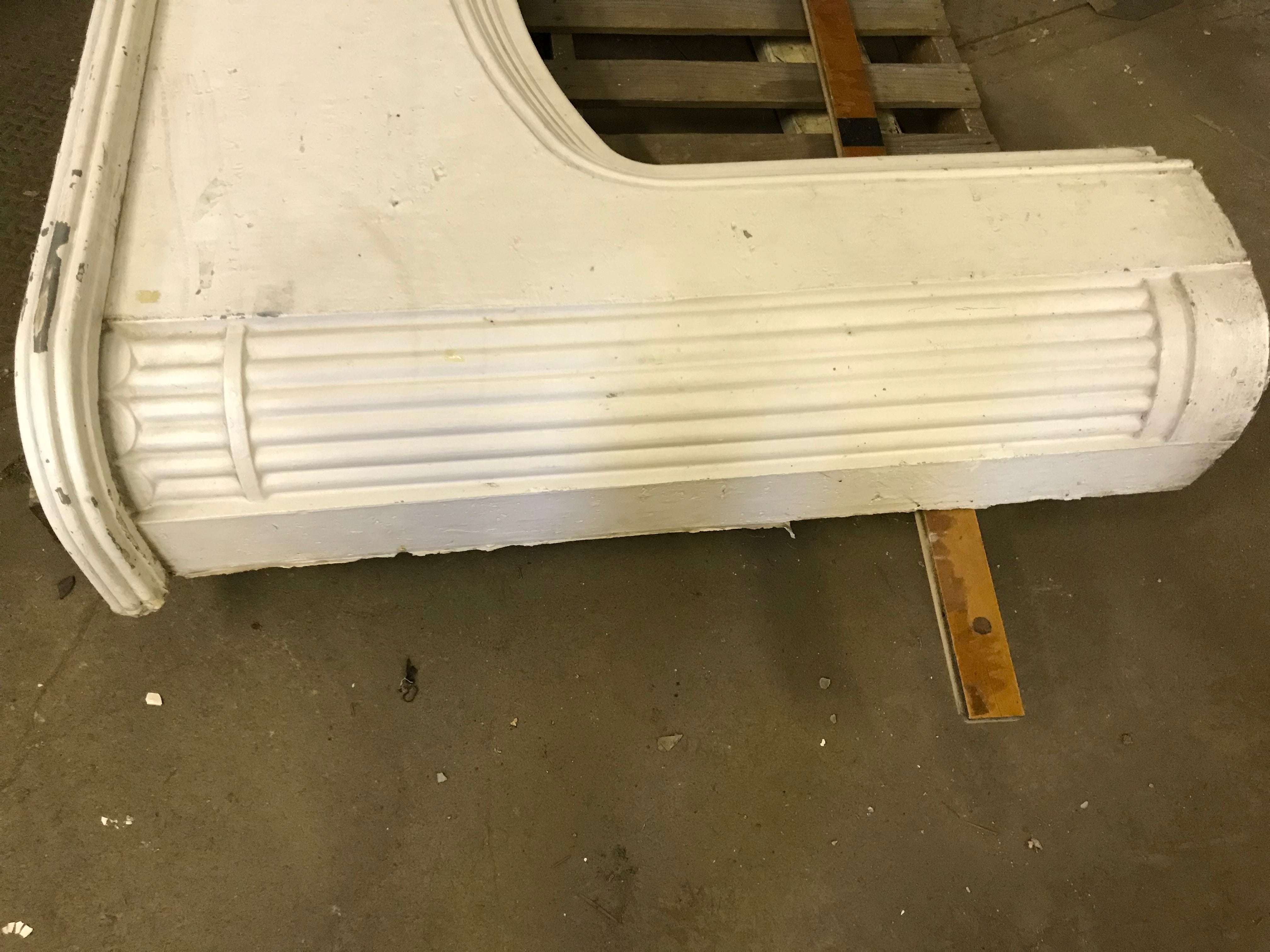 Salvaged  Concrete Fireplace Mantle  58W" x 10"D x 46"H
