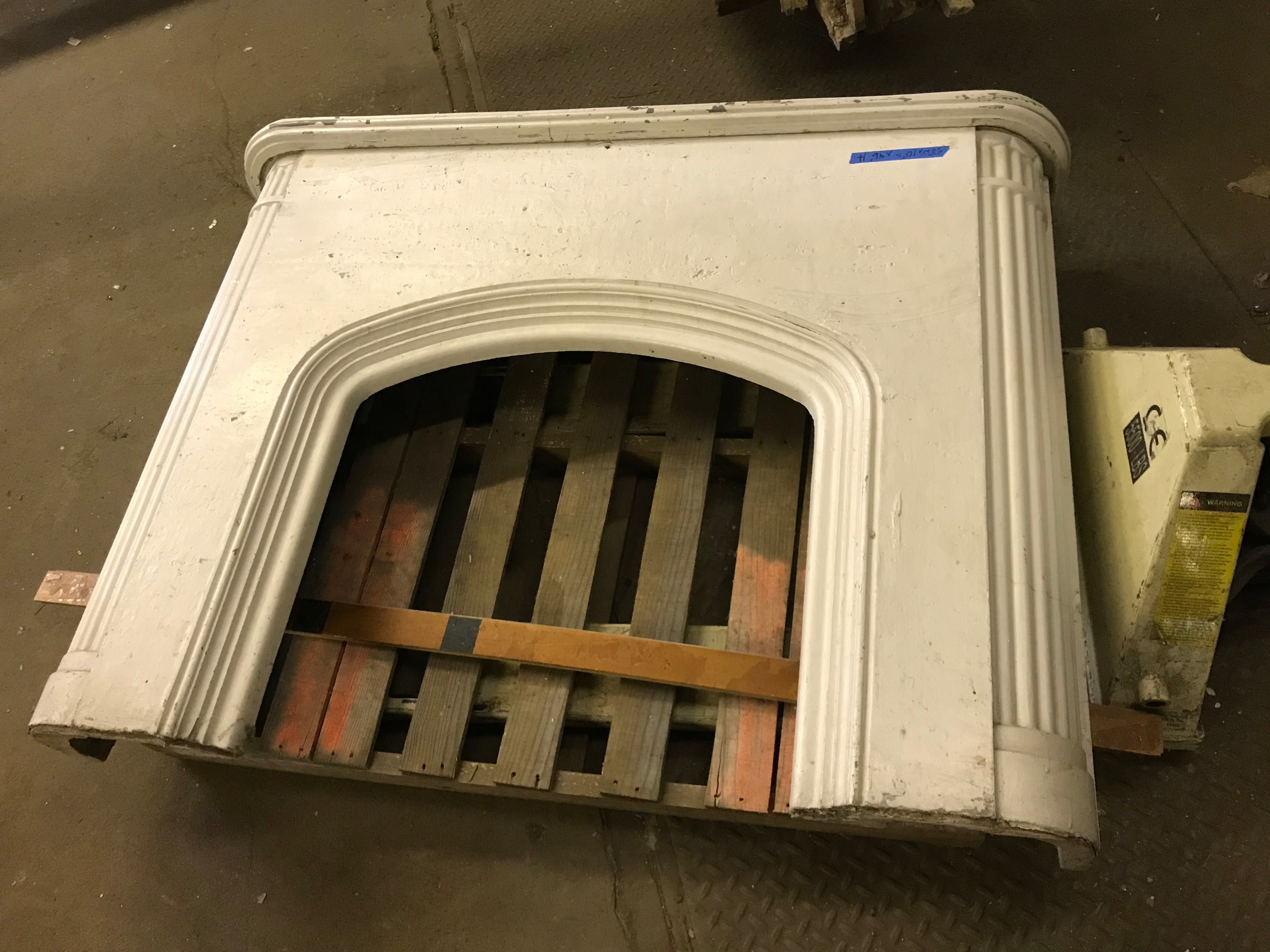 Salvaged  Concrete Fireplace Mantle  58W" x 10"D x 46"H