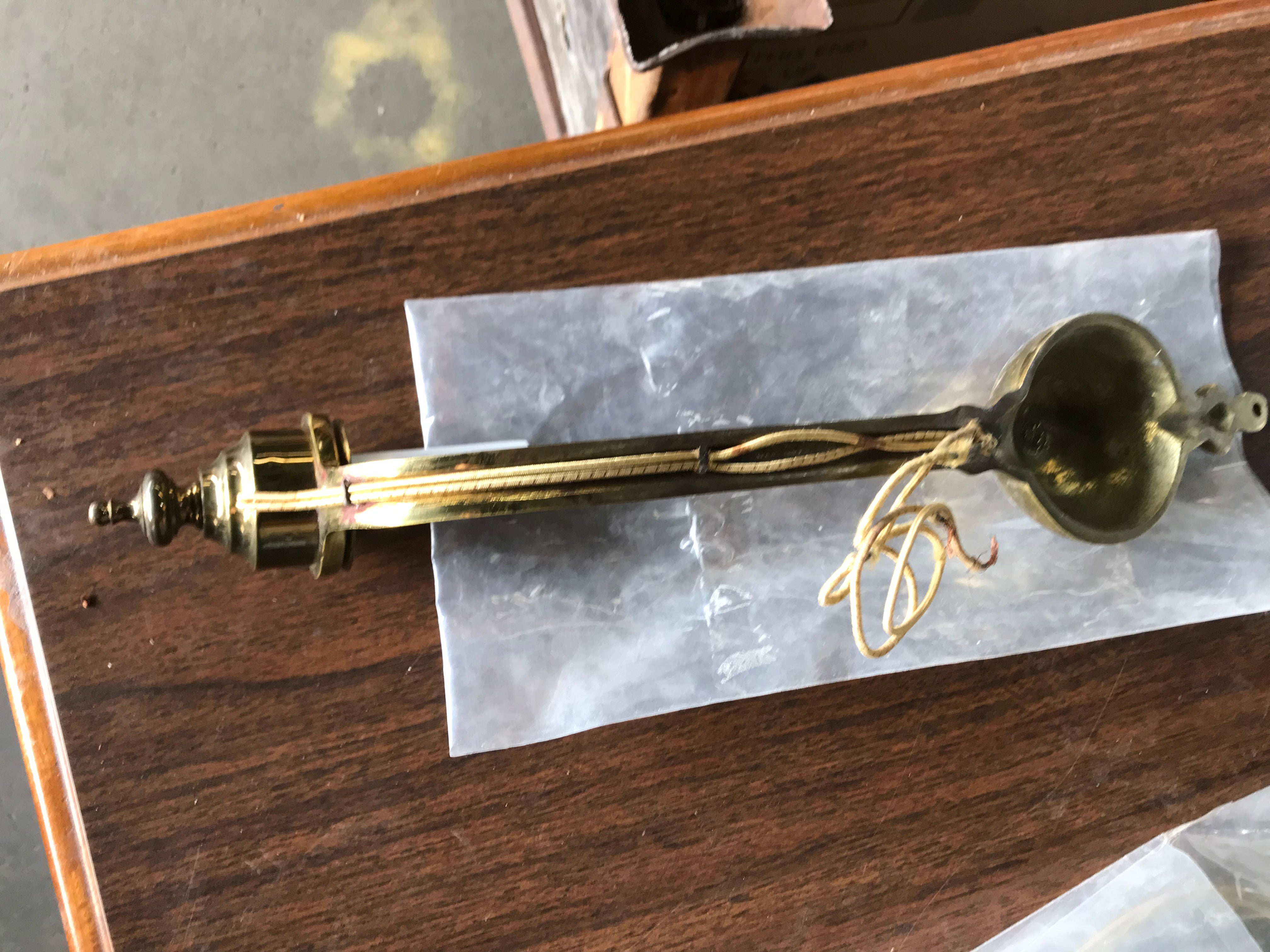 Brass Wall Sconce Colonial Williamsburg Hurricane #2011
