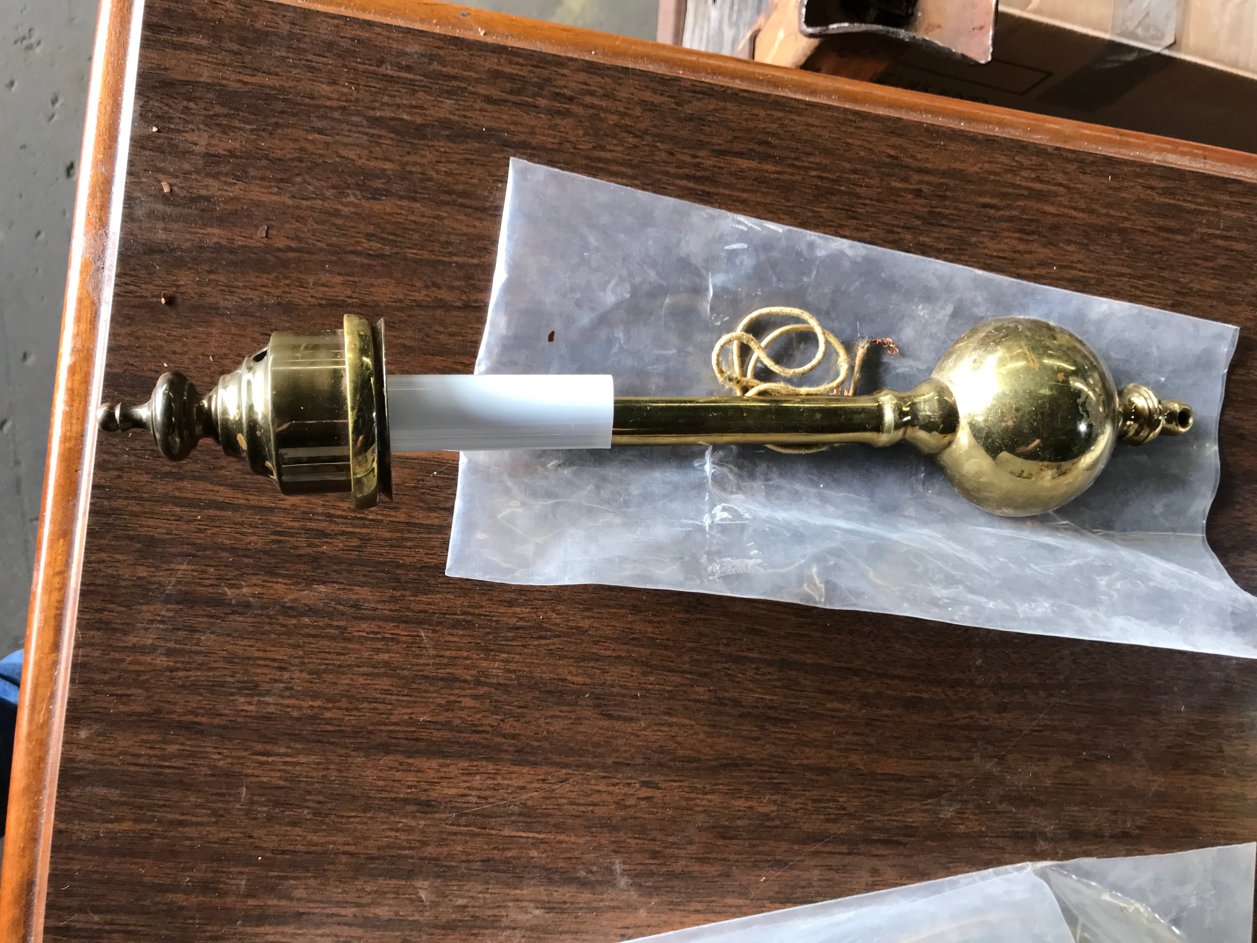 Brass Wall Sconce Colonial Williamsburg Hurricane #2011