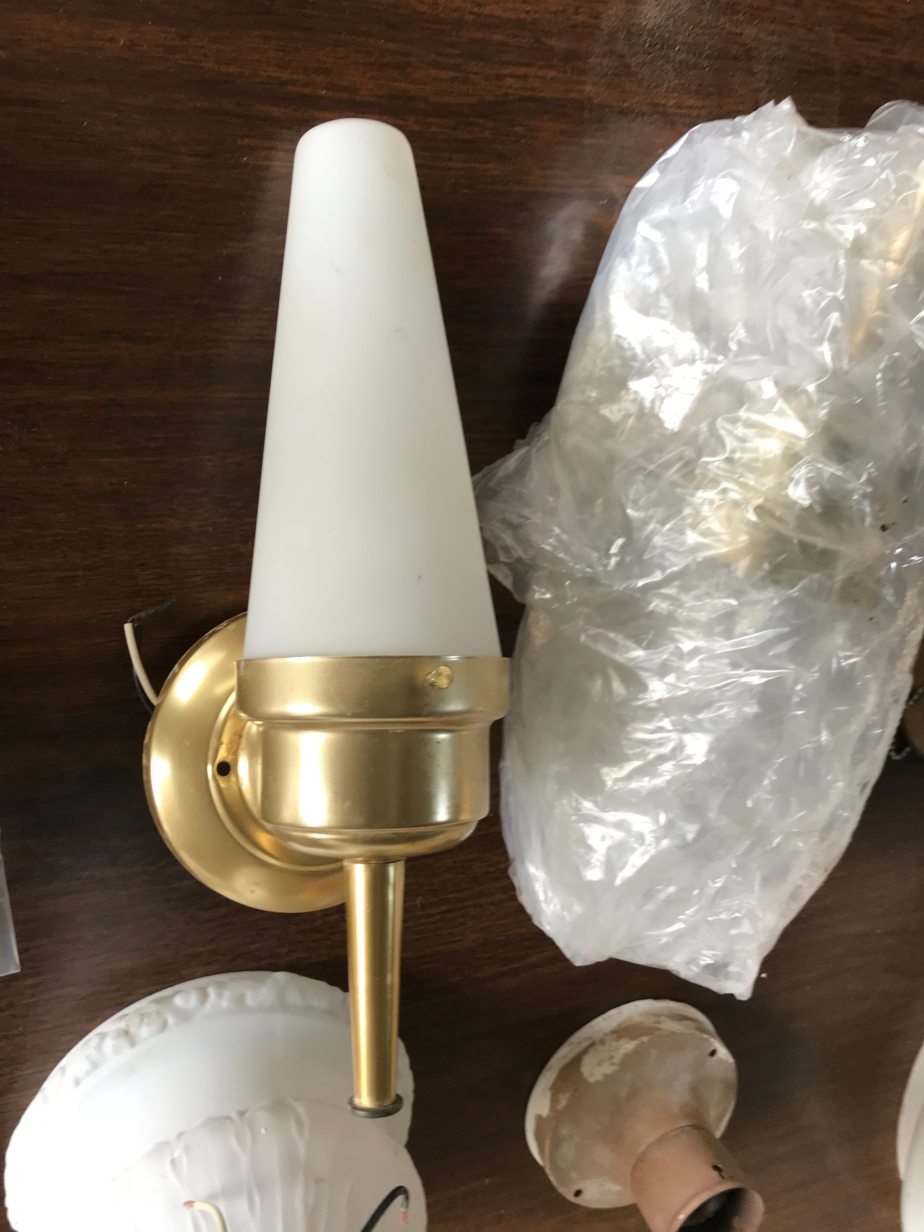 Modern Nordic White Glass Wall Sconce- Cone shaped shade