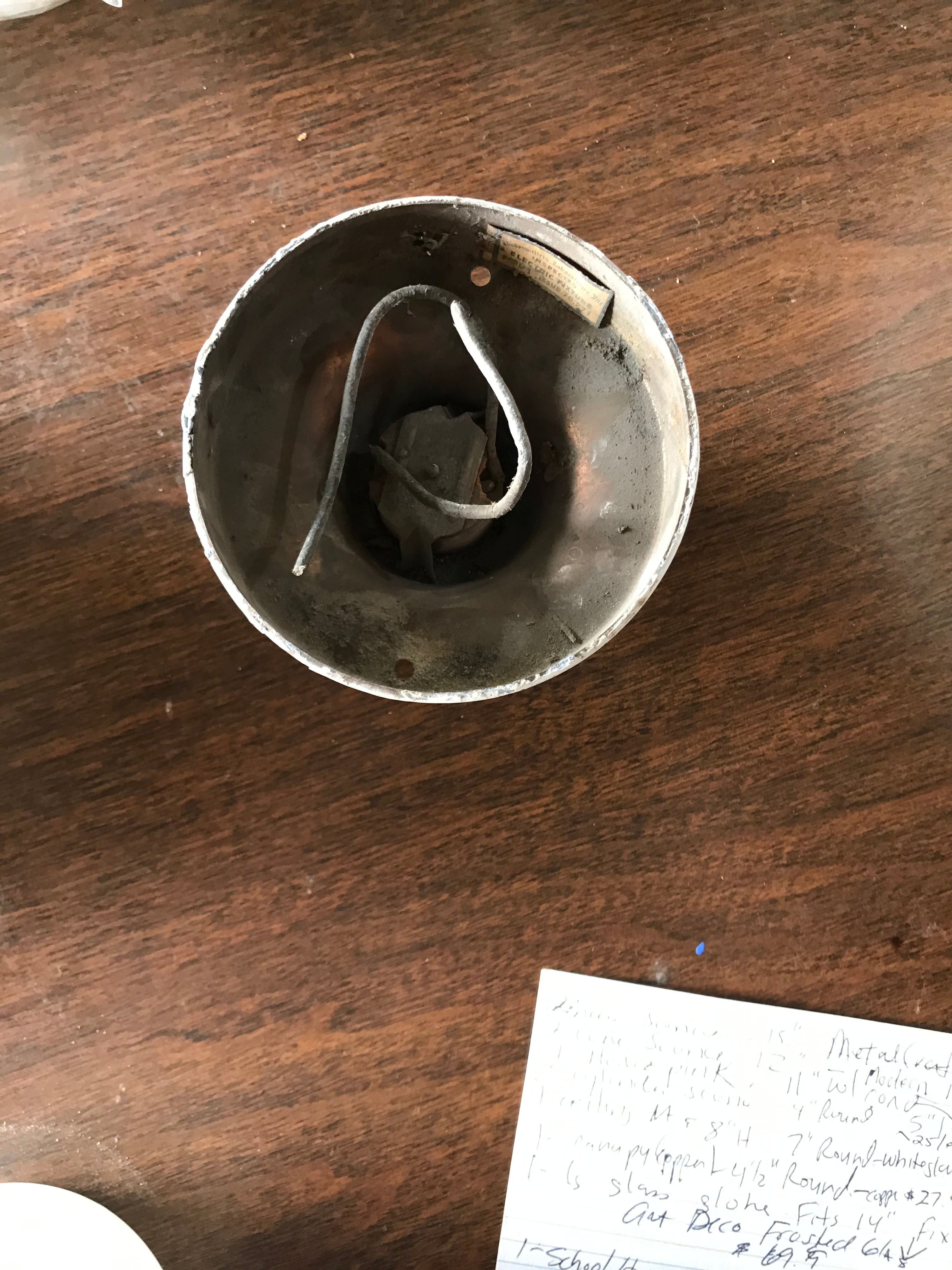 Copper Canopy for Light Fixture