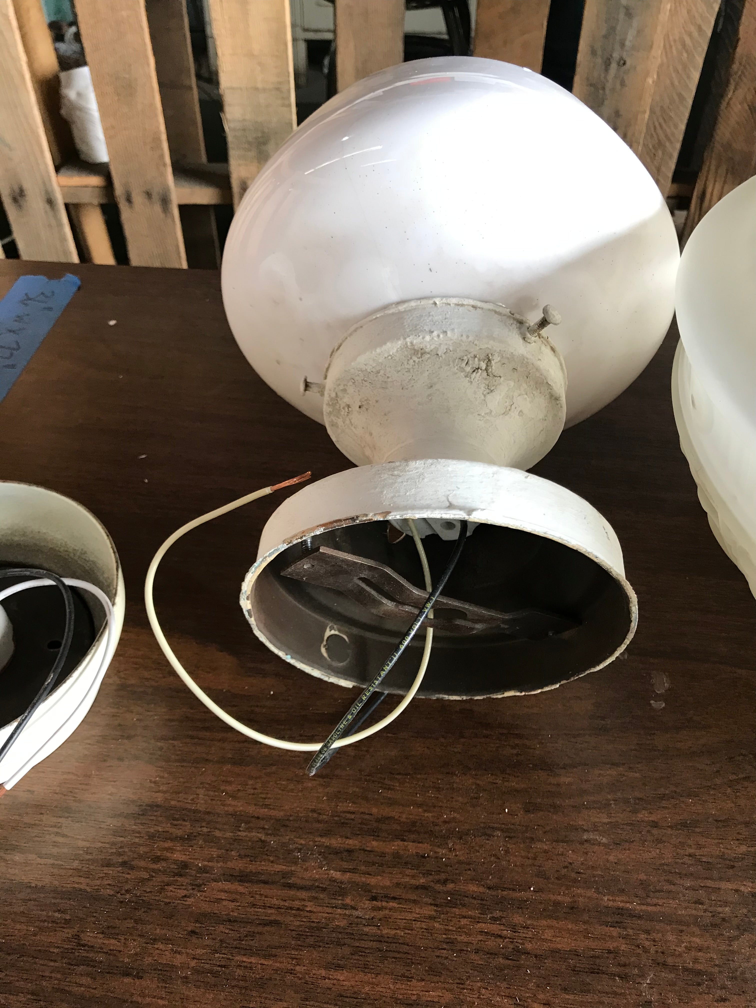 School House Ceiling Mount Light with Mushroom Shaped Glass Shade 11"