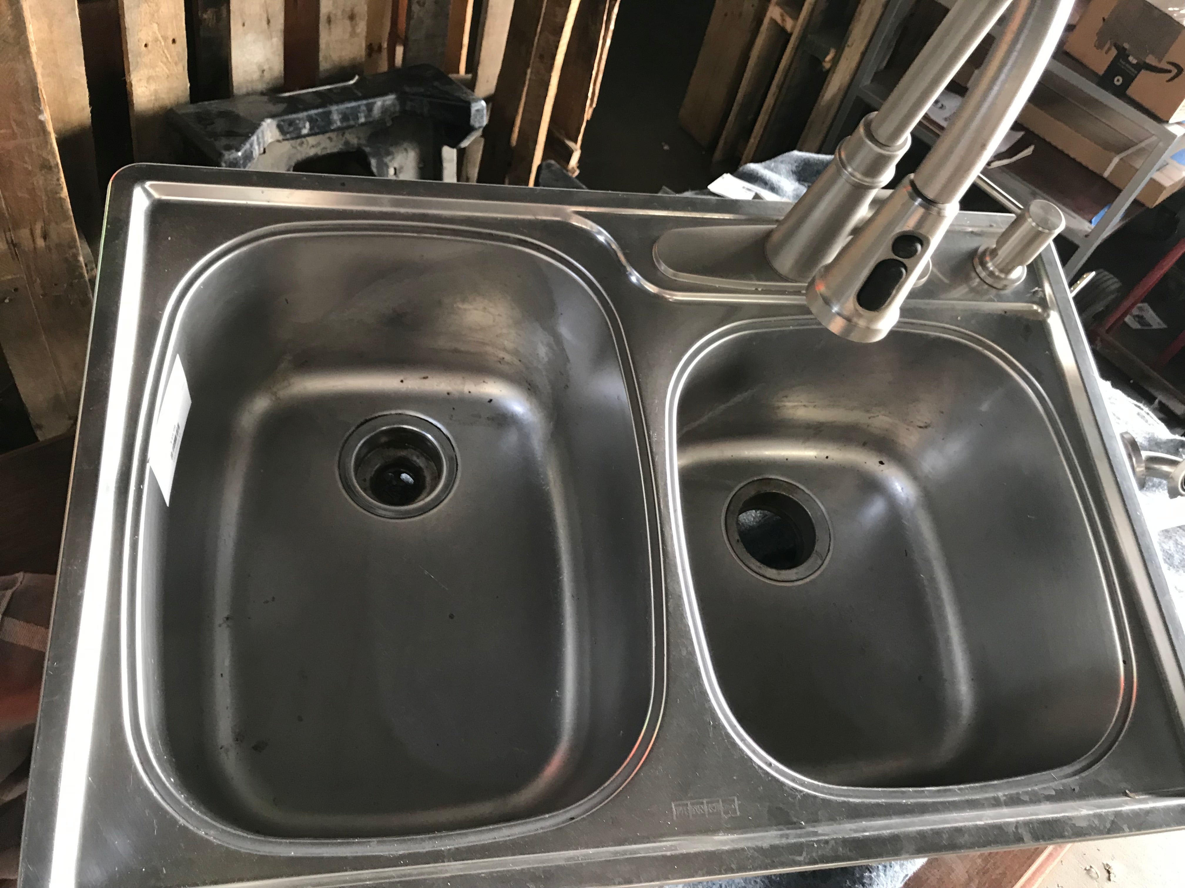 Kitchen Sink Double Bowl with Faucet