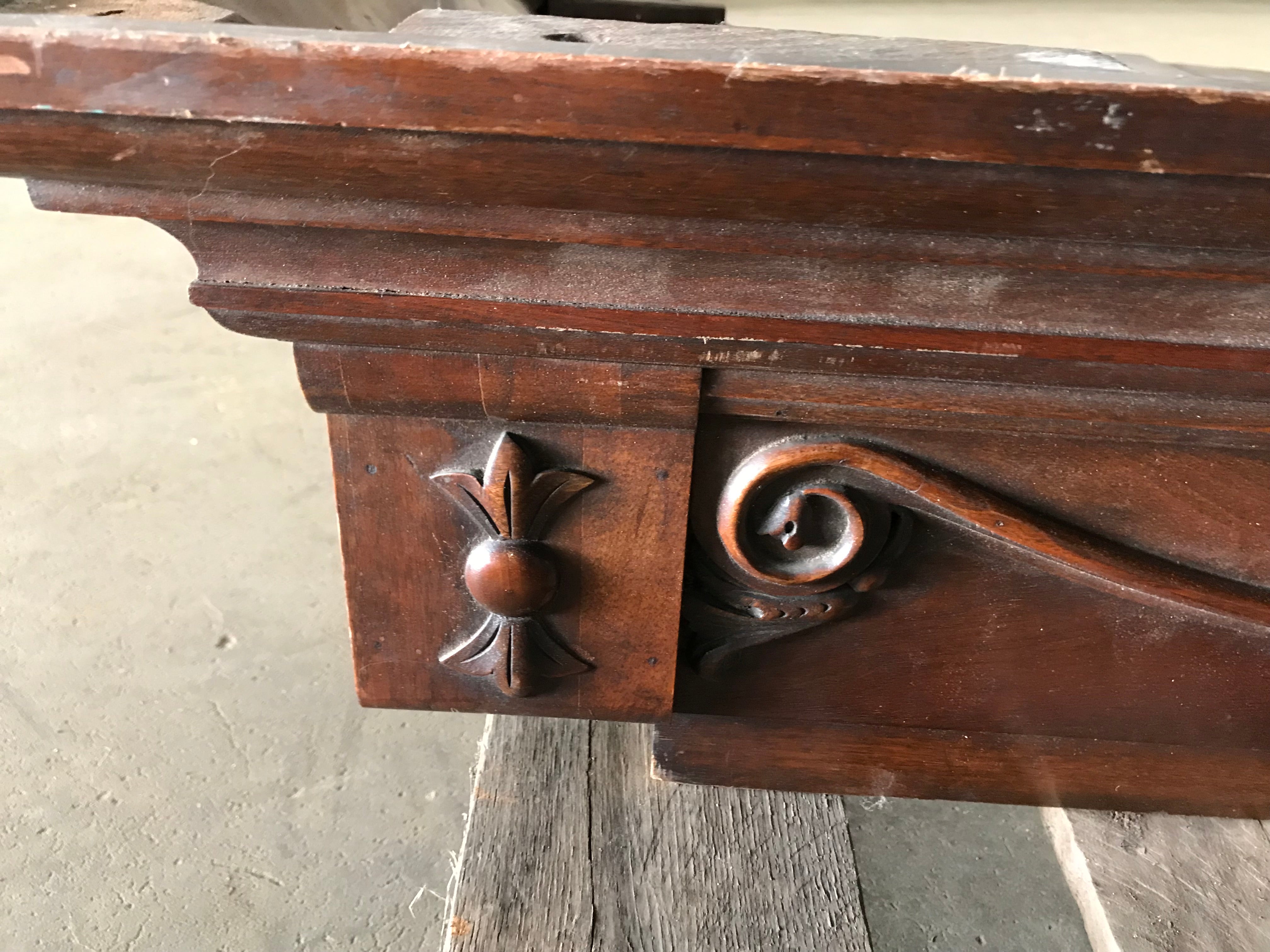 Salvaged Mantle- Carved Front